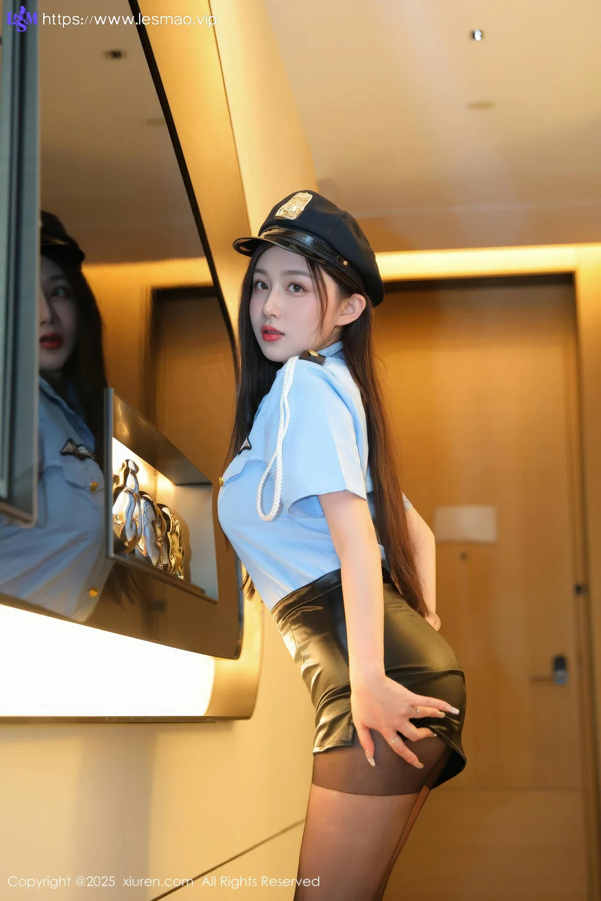 XiuRen 秀人 No.10410 奶油猫呀 蓝色警花制服诱惑 - 3
