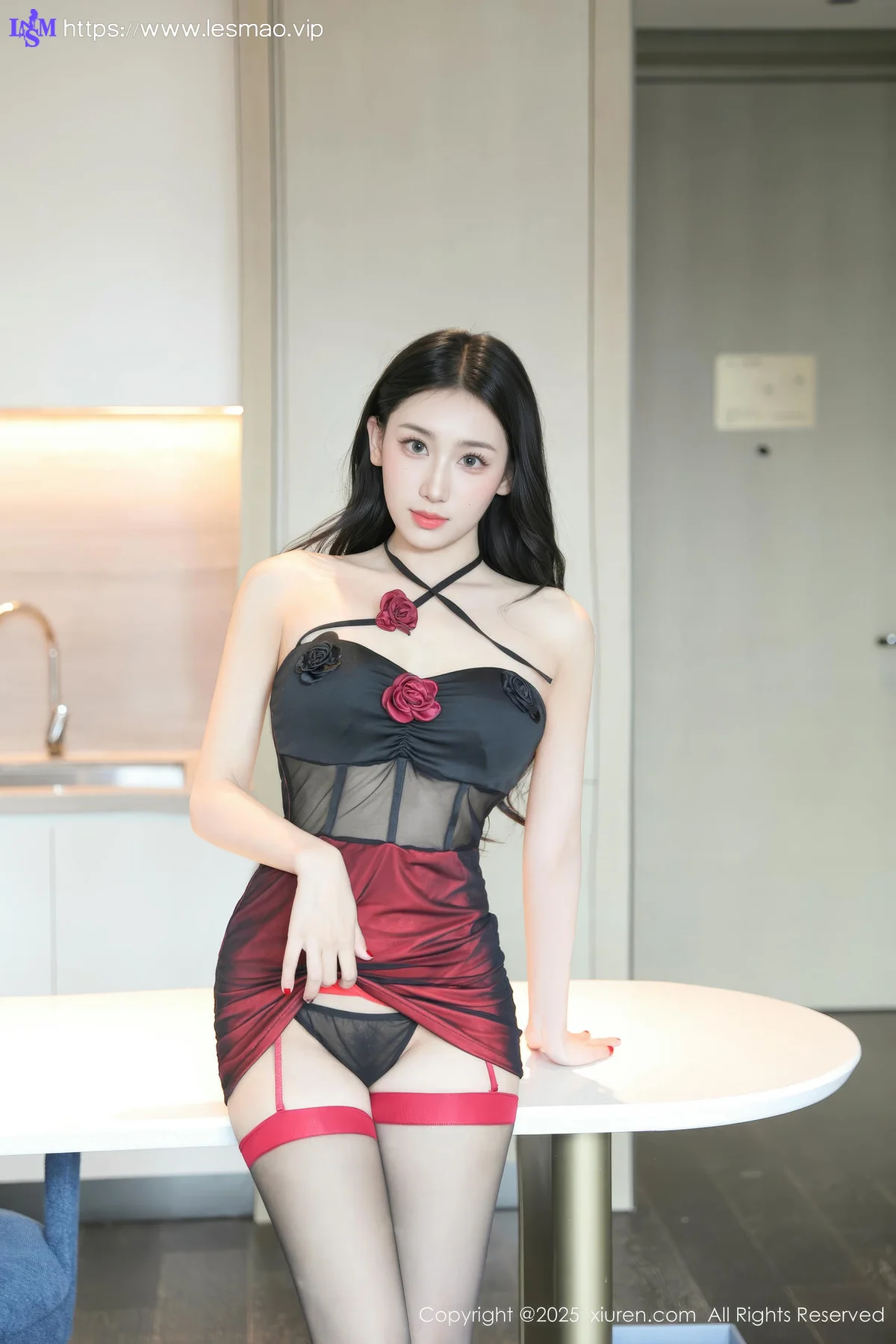 XiuRen 秀人 No.10413 桑宁 香肩透视美女吊袜 - 4