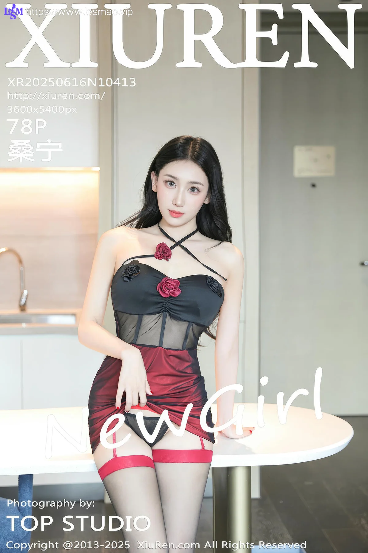 XiuRen 秀人 No.10413 桑宁 香肩透视美女吊袜 - 9