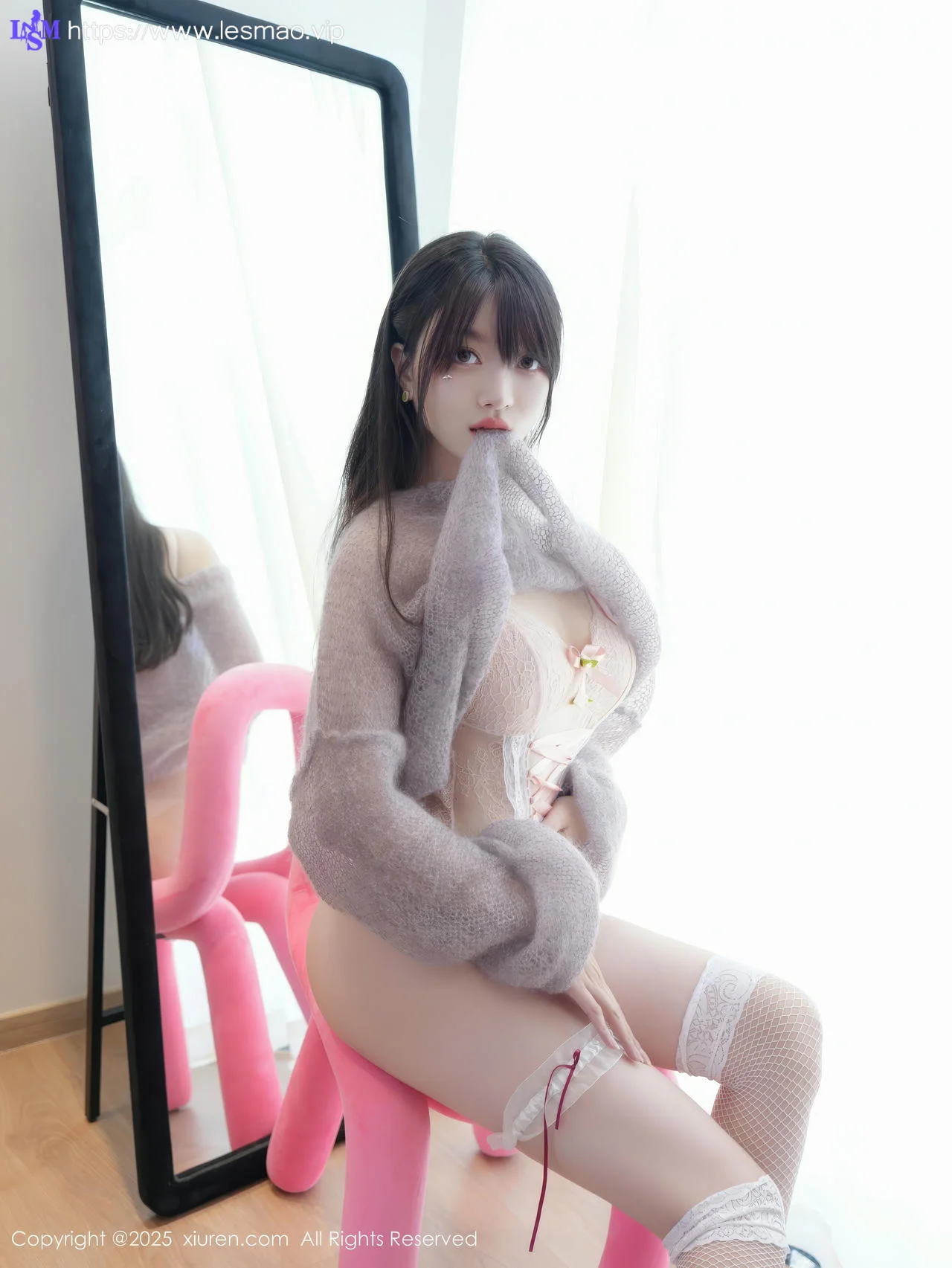 XiuRen 秀人 No.10416 白露lulu 粉色情趣内衣 - 1