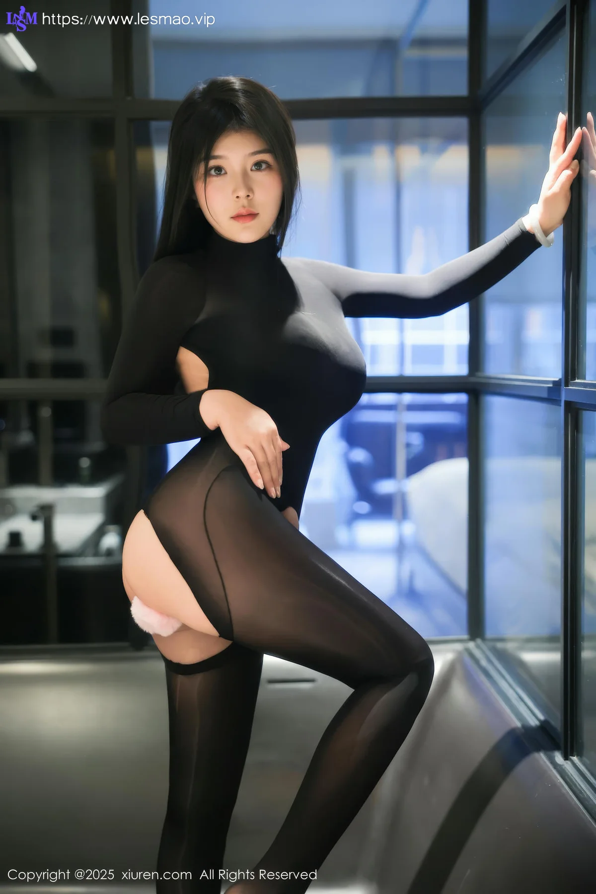 XiuRen 秀人 No.10420 麦田 黑色连体丝袜 - 9