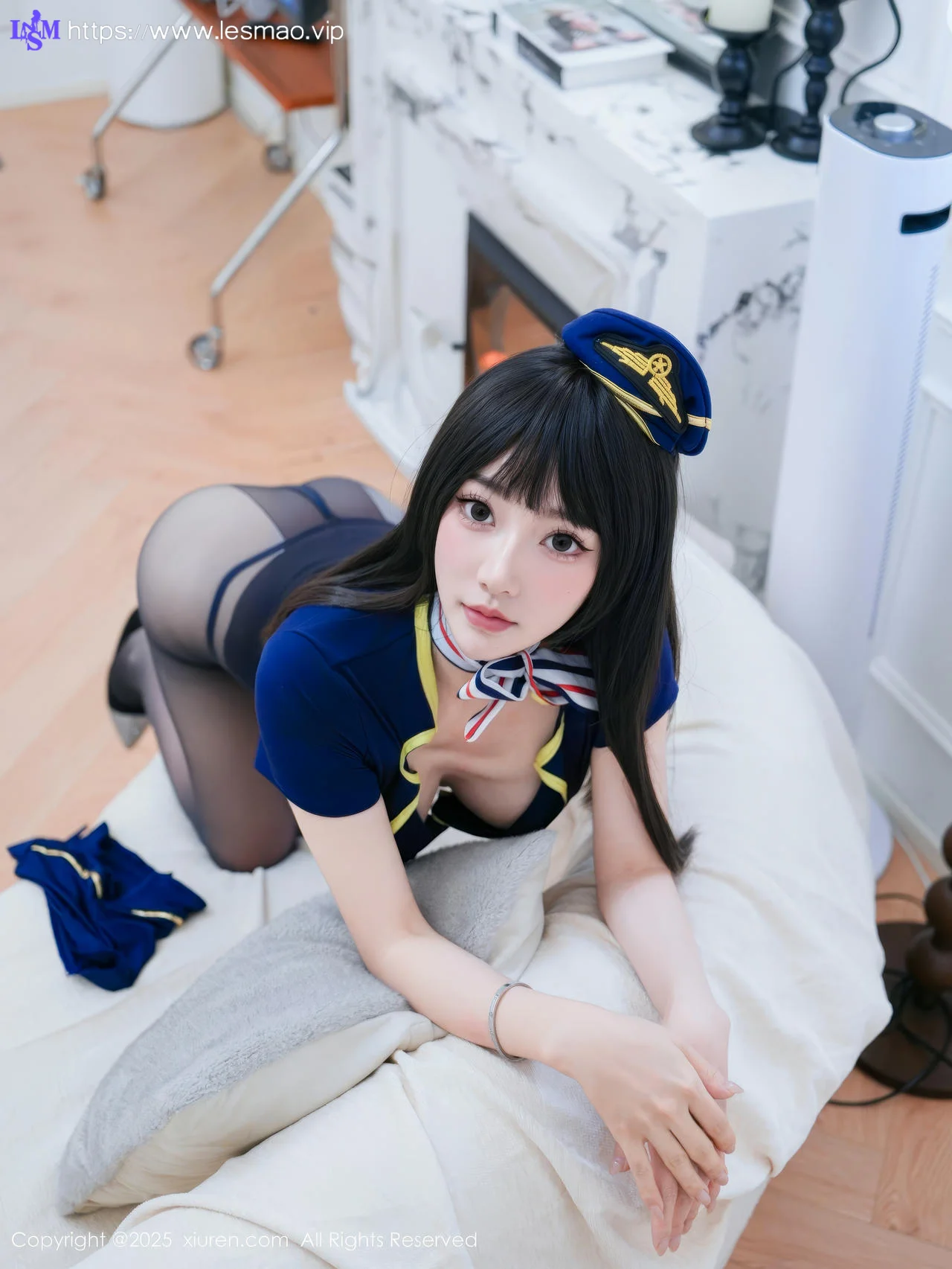 XiuRen 秀人 No.10421 Annie_baby 蓝色制服 - 6