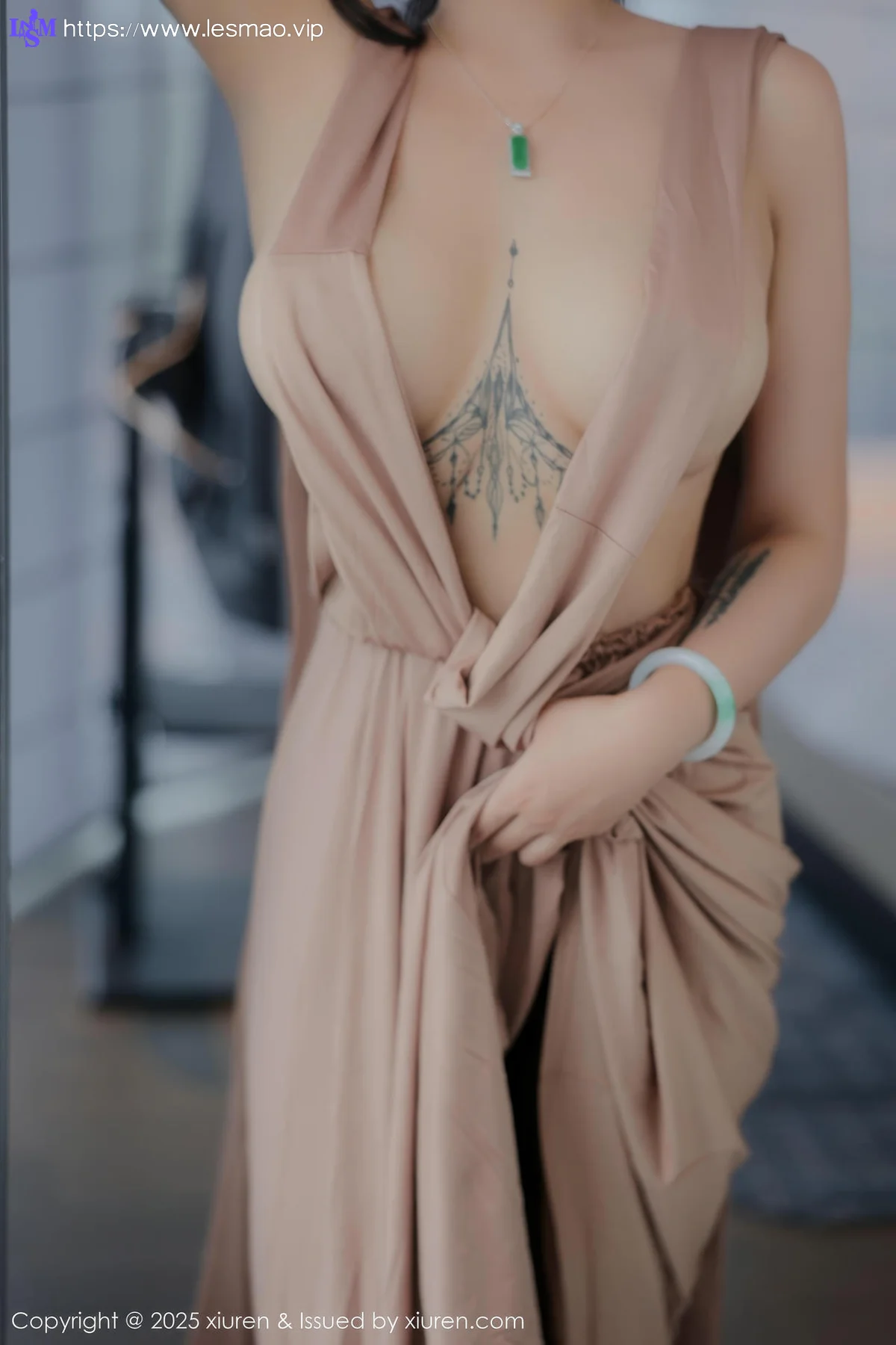 XiuRen 秀人 No.10432 娜比 暖灰色长裙翘臀爆乳 - 1