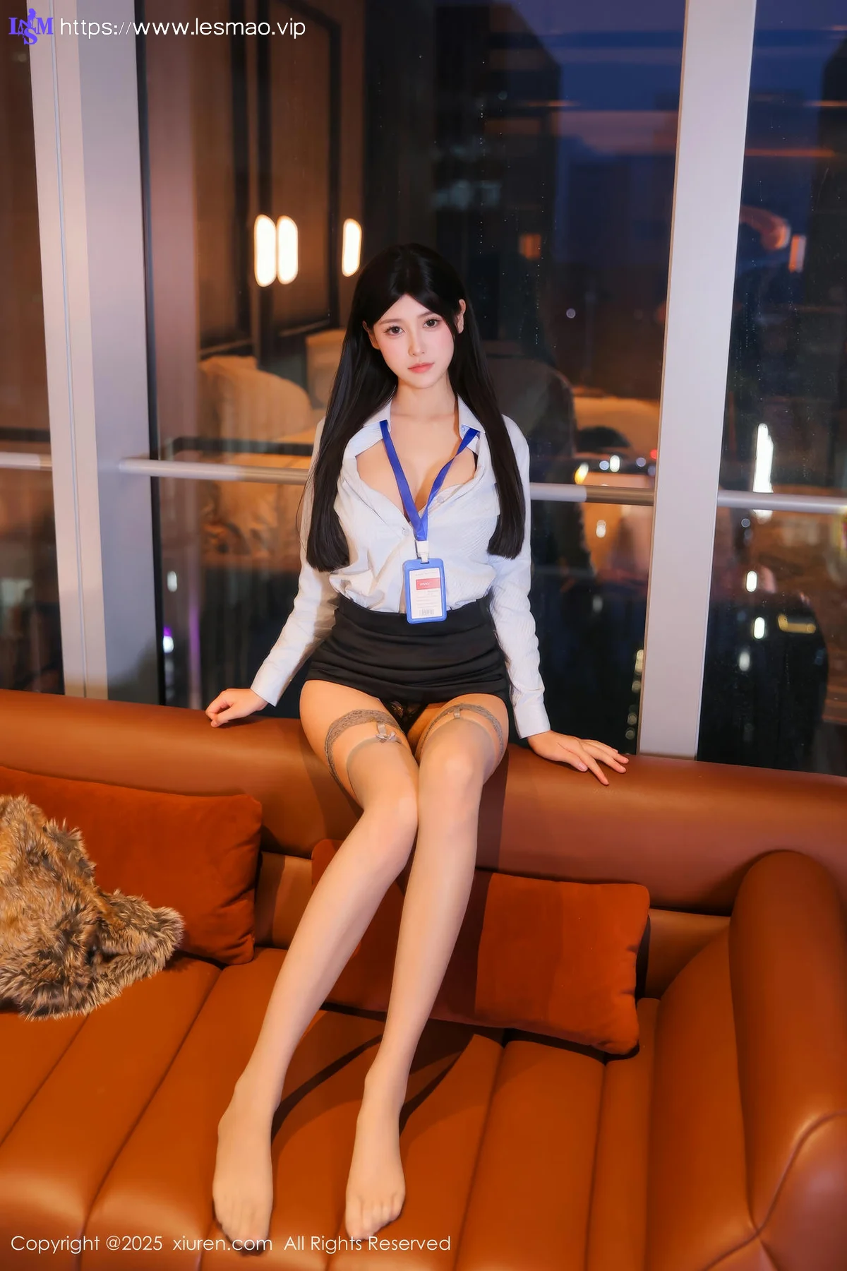 XiuRen 秀人 No.10440 余安安 蓝色OL灰色丝袜 - 7