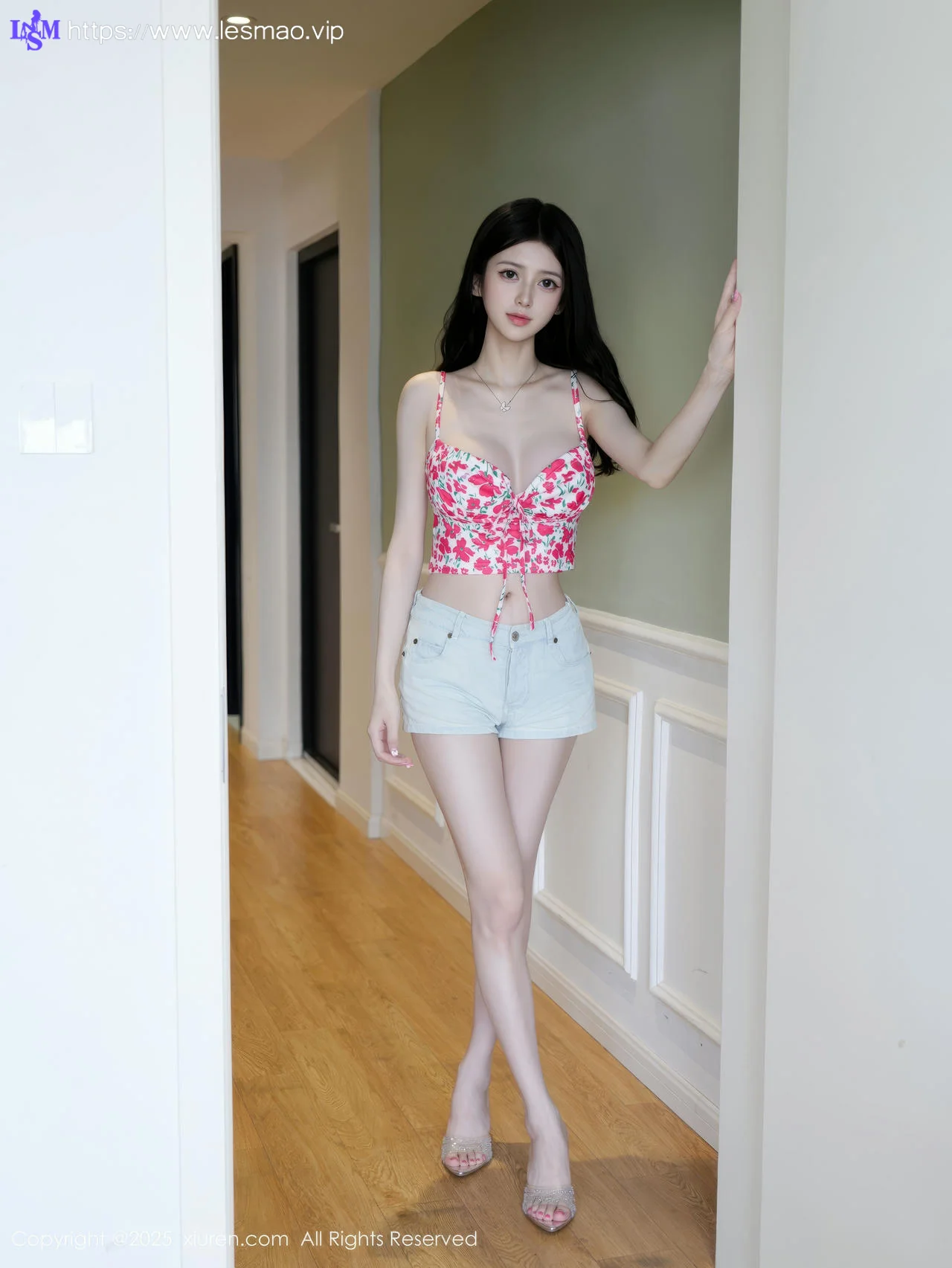 XiuRen 秀人 No.10442 白小蝶 花色内衣诱人线条 - 6