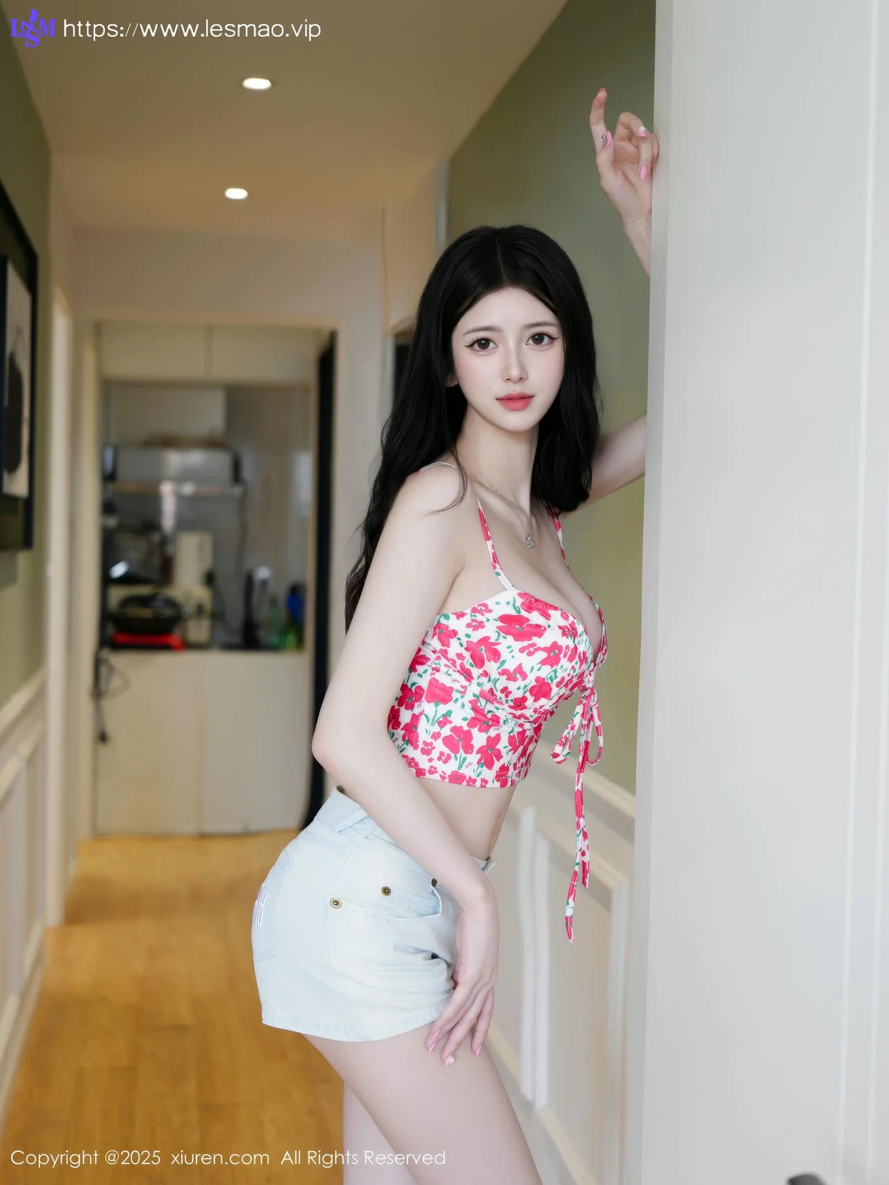 XiuRen 秀人 No.10442 白小蝶 花色内衣诱人线条 - 5