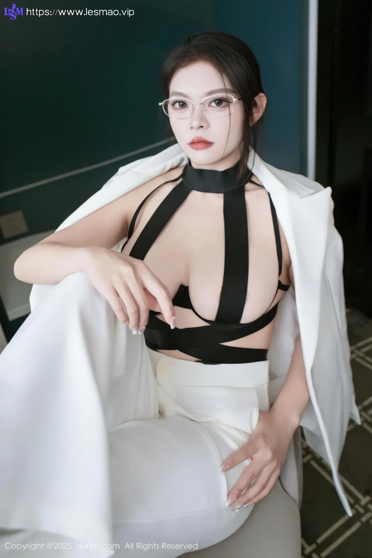 XiuRen 秀人 No.10464 冬安 白色衣西服套装ol - 1