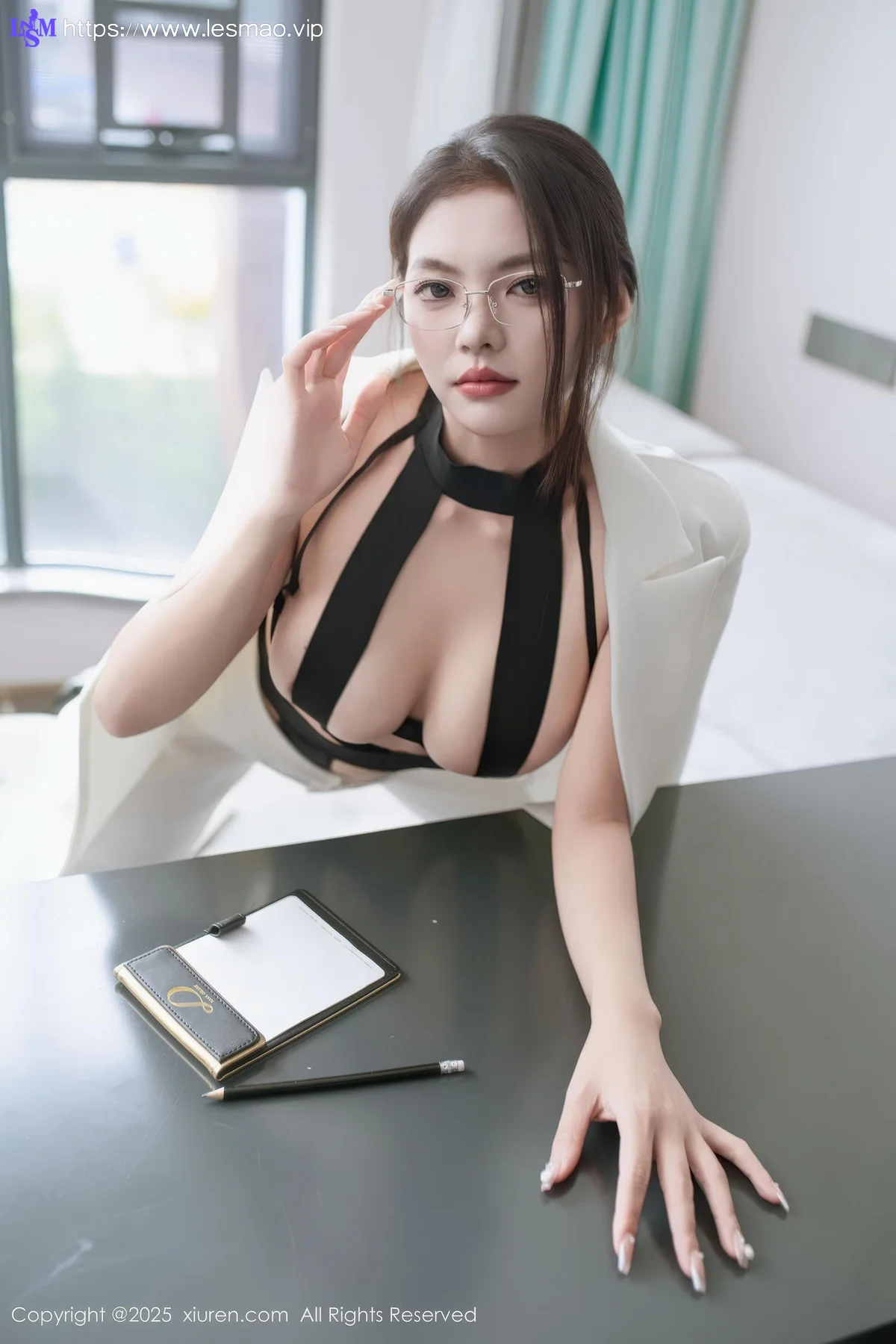 XiuRen 秀人 No.10464 冬安 白色衣西服套装ol - 9