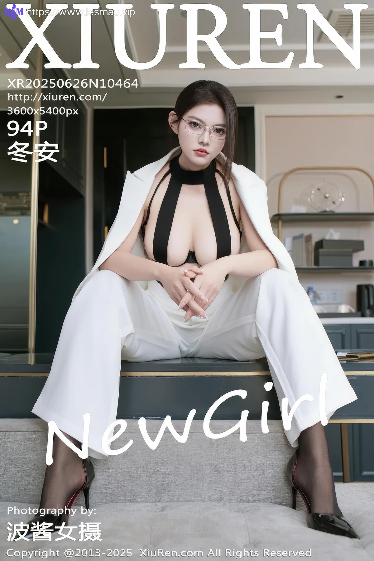 XiuRen 秀人 No.10464 冬安 白色衣西服套装ol - 5