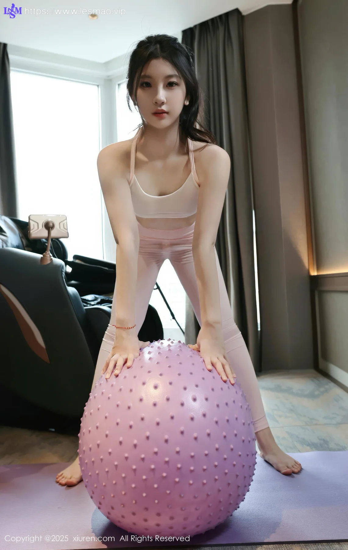 XiuRen 秀人 No.10474 小芭乐  粉色瑜伽服 - 6