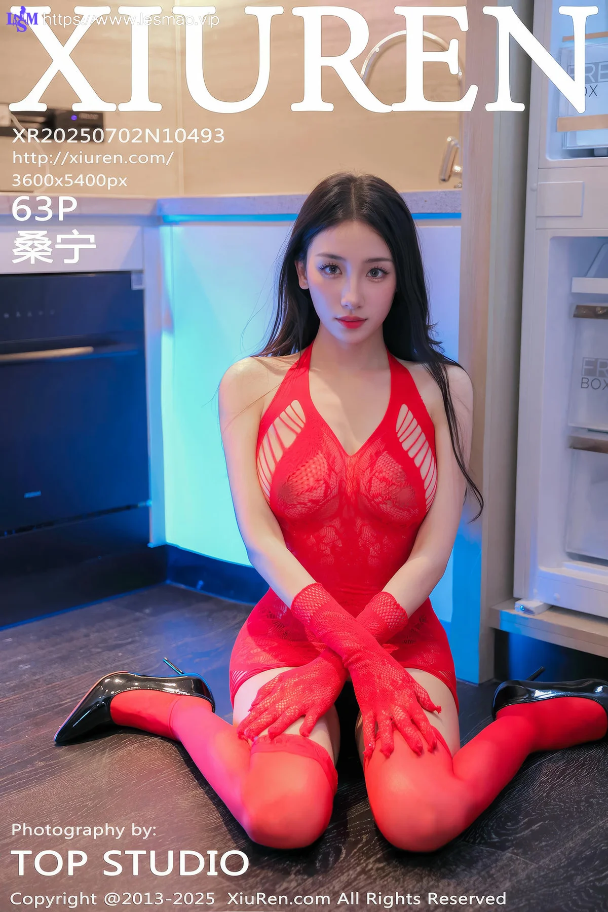 XiuRen 秀人 No.10493 桑宁 红色情趣丝袜 - 4