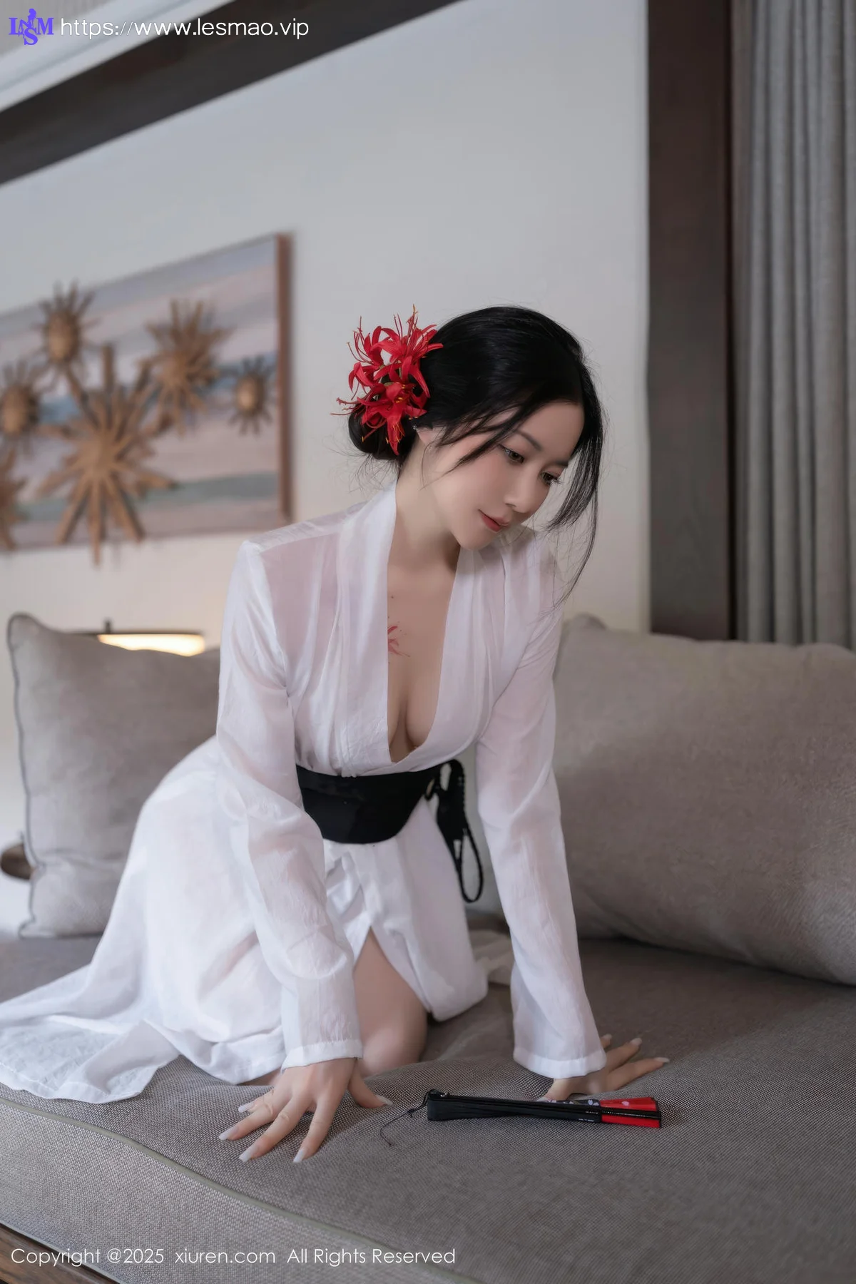 XiuRen 秀人 No.10514 鱼子酱Fish 诱人白色丝袜 - 2