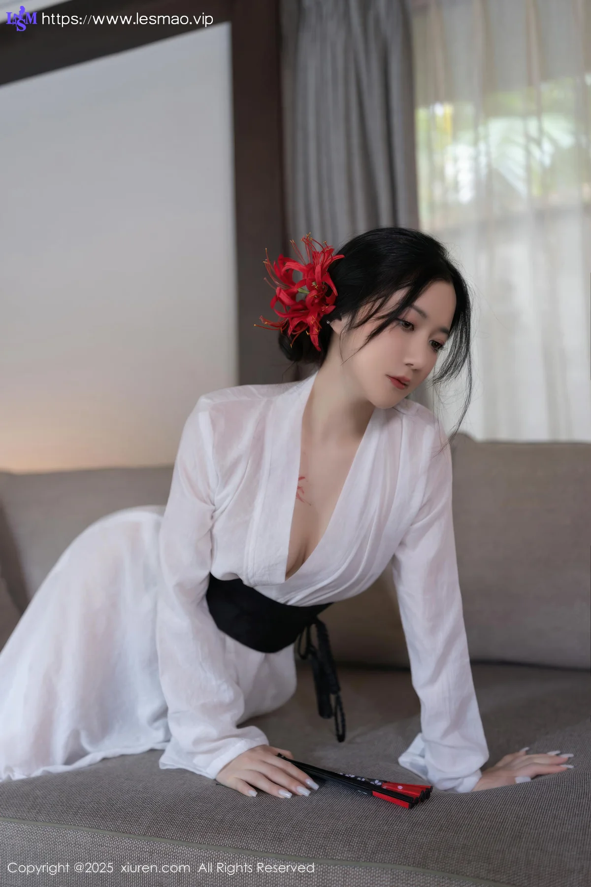 XiuRen 秀人 No.10514 鱼子酱Fish 诱人白色丝袜 - 3