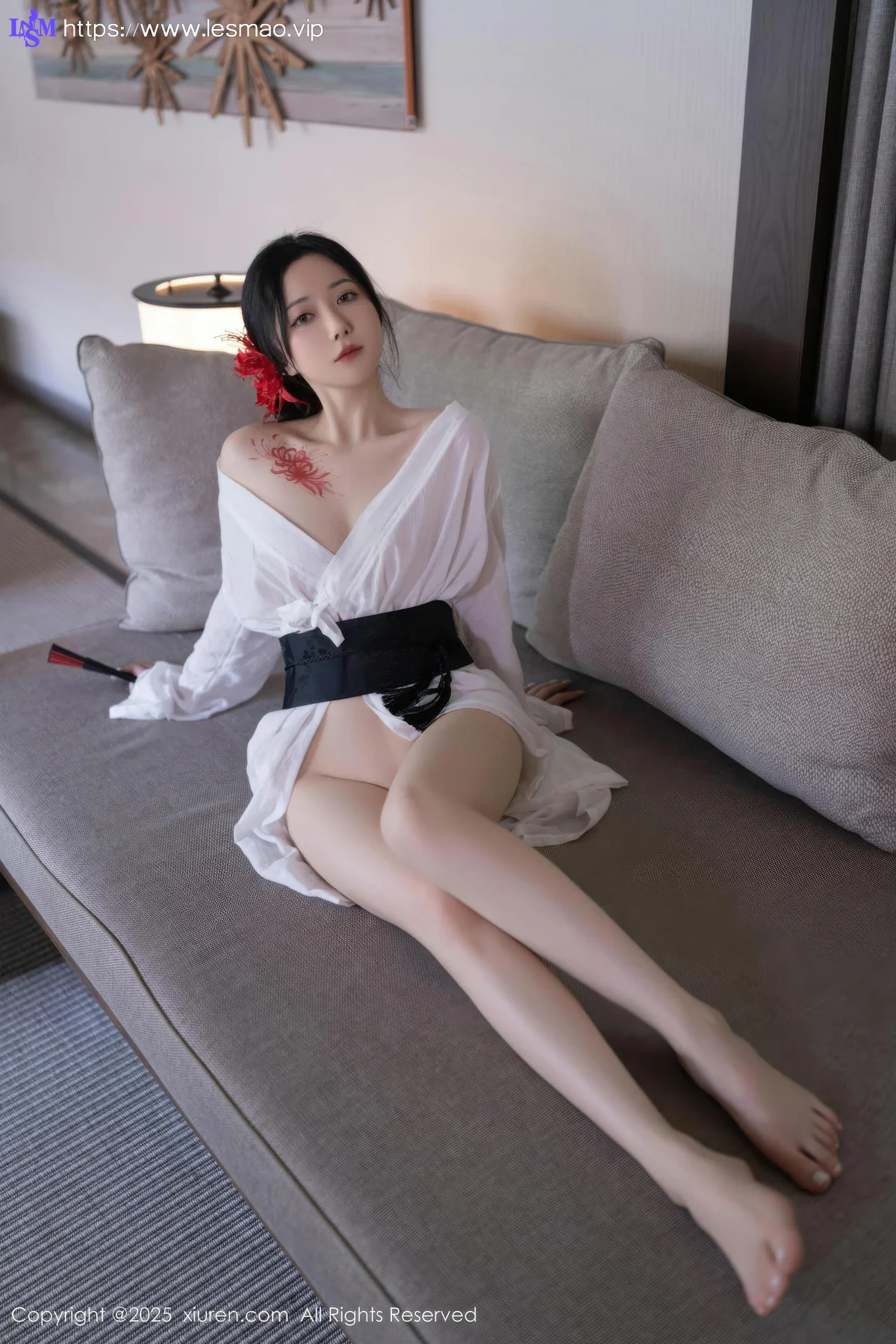 XiuRen 秀人 No.10514 鱼子酱Fish 诱人白色丝袜 - 2