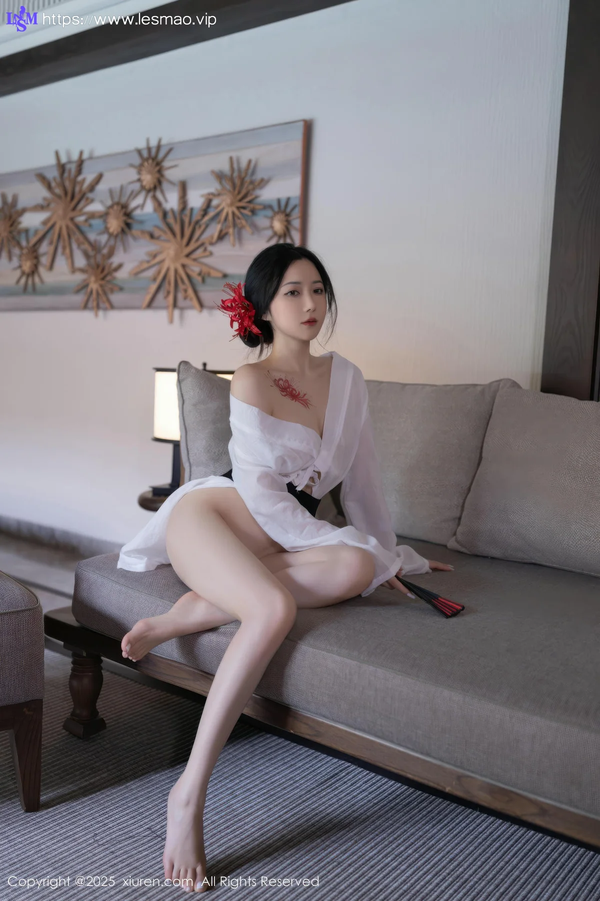 XiuRen 秀人 No.10514 鱼子酱Fish 诱人白色丝袜 - 4