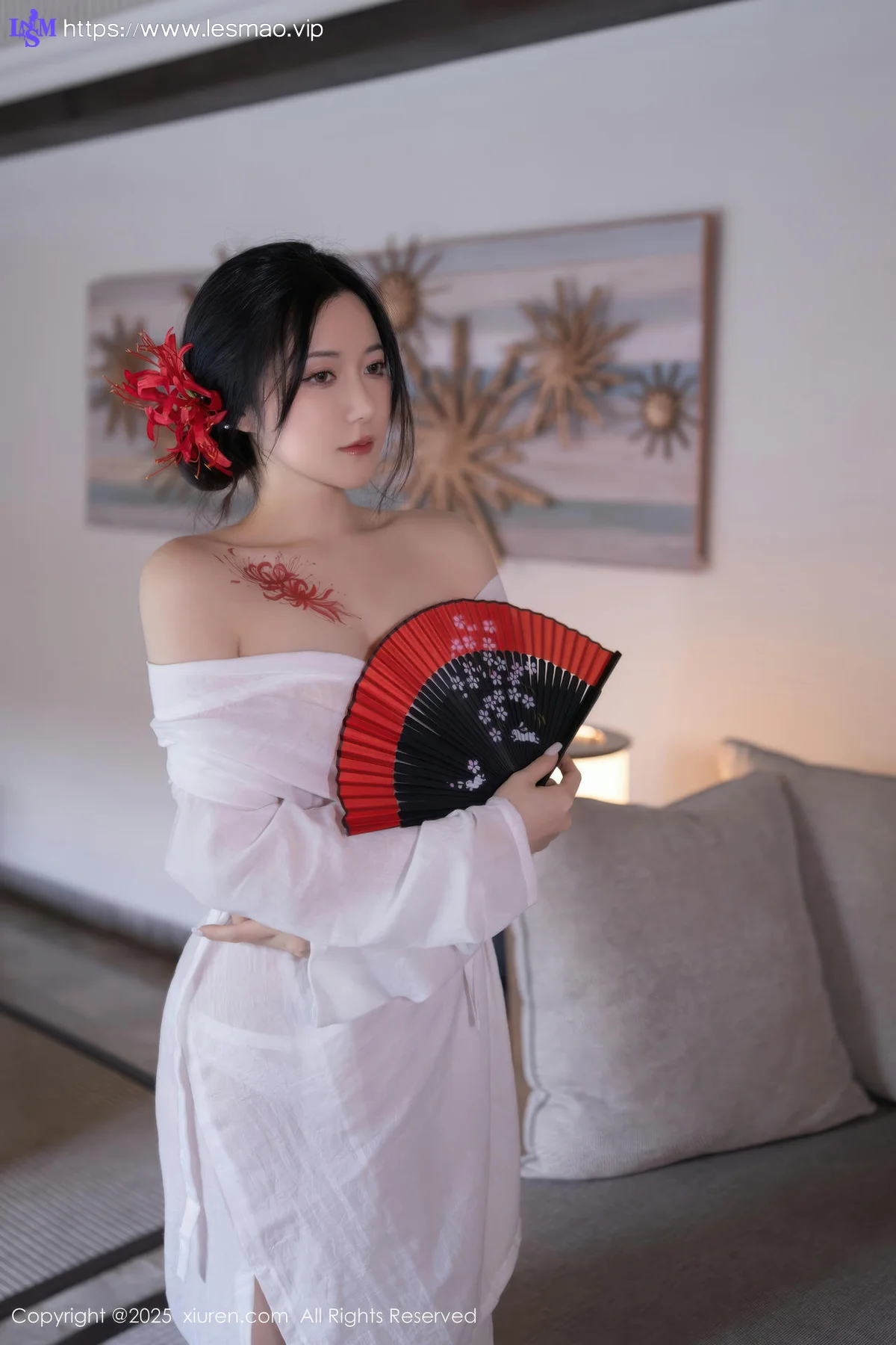 XiuRen 秀人 No.10514 鱼子酱Fish 诱人白色丝袜 - 3