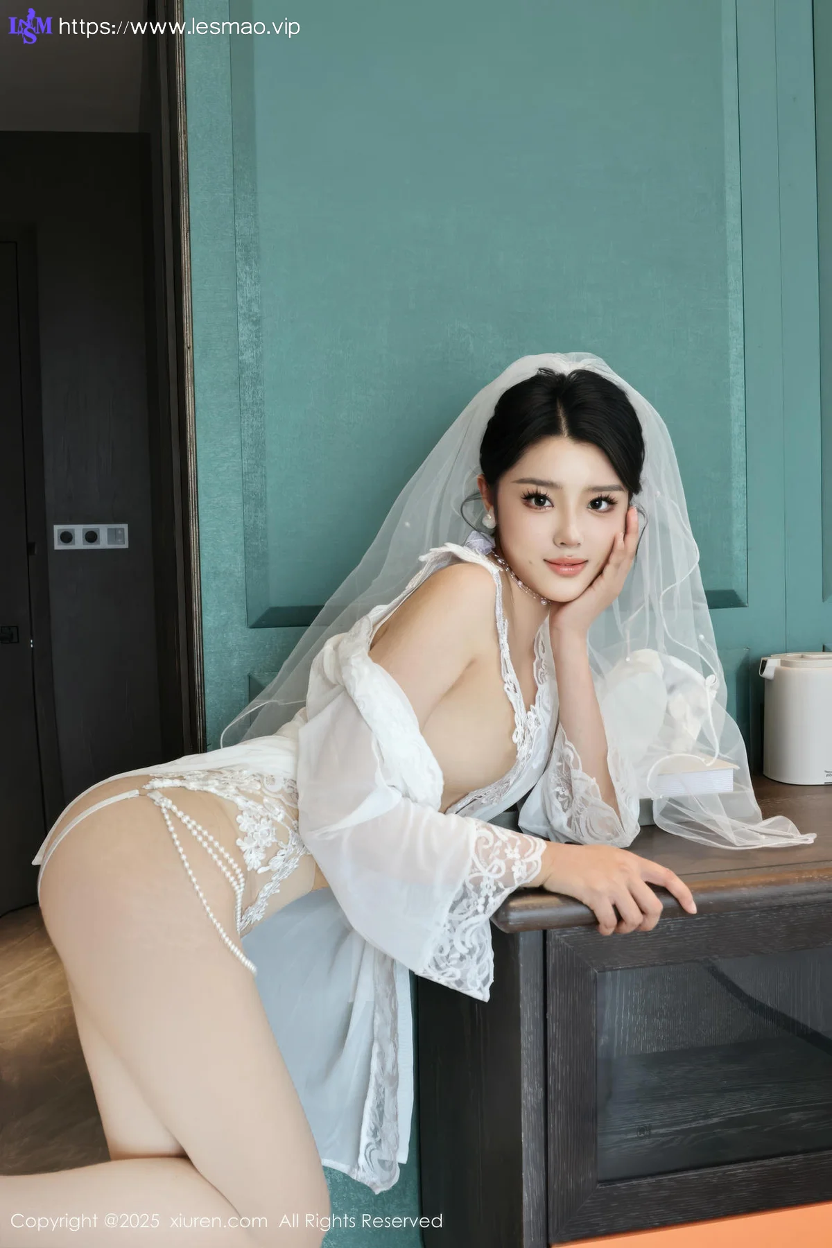 XiuRen 秀人 No.10559 糯梨子 白色婚纱搭配 - 10