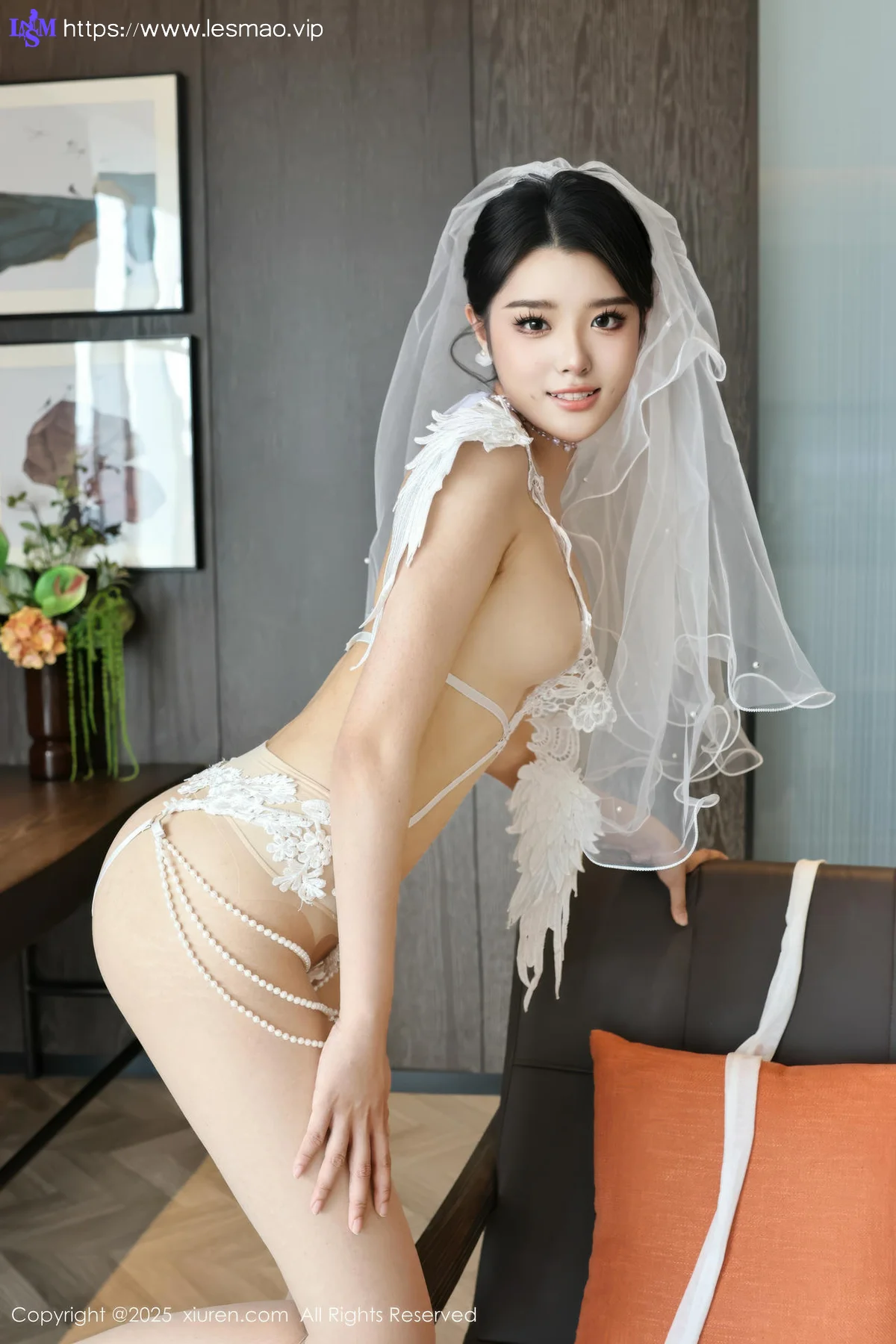 XiuRen 秀人 No.10559 糯梨子 白色婚纱搭配 - 3