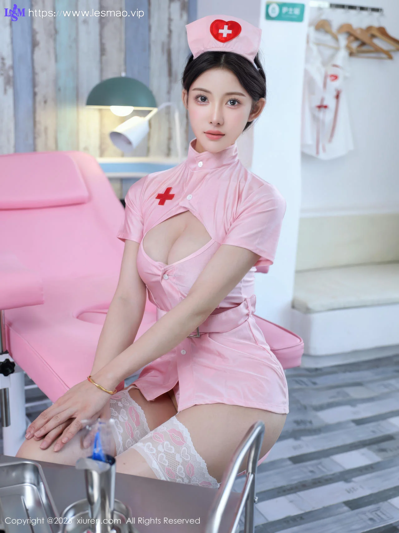 XiuRen 秀人 No.10563 糯梨子 白色婚纱白色丝袜 - 6