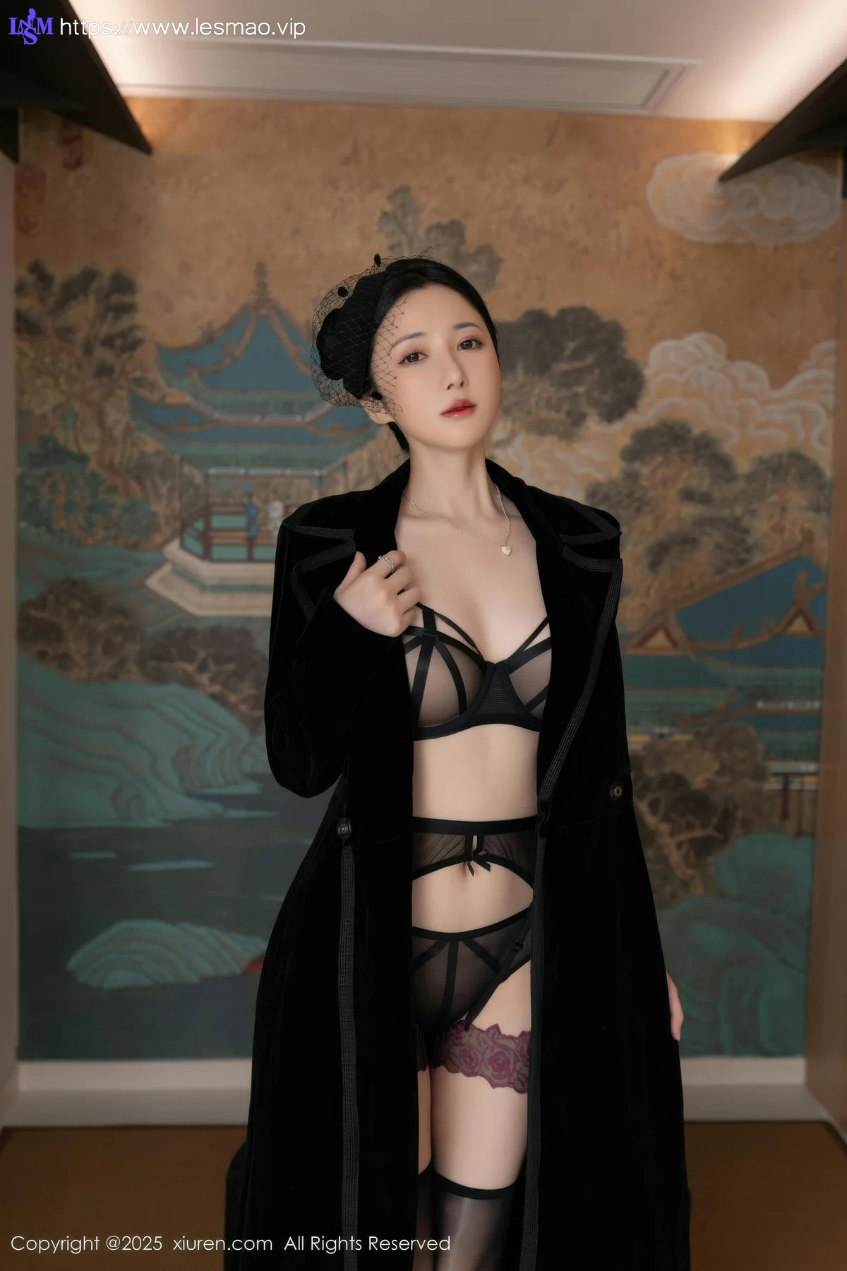 XiuRen 秀人 No.10564 陆萱萱 黑色连体丝袜 - 6