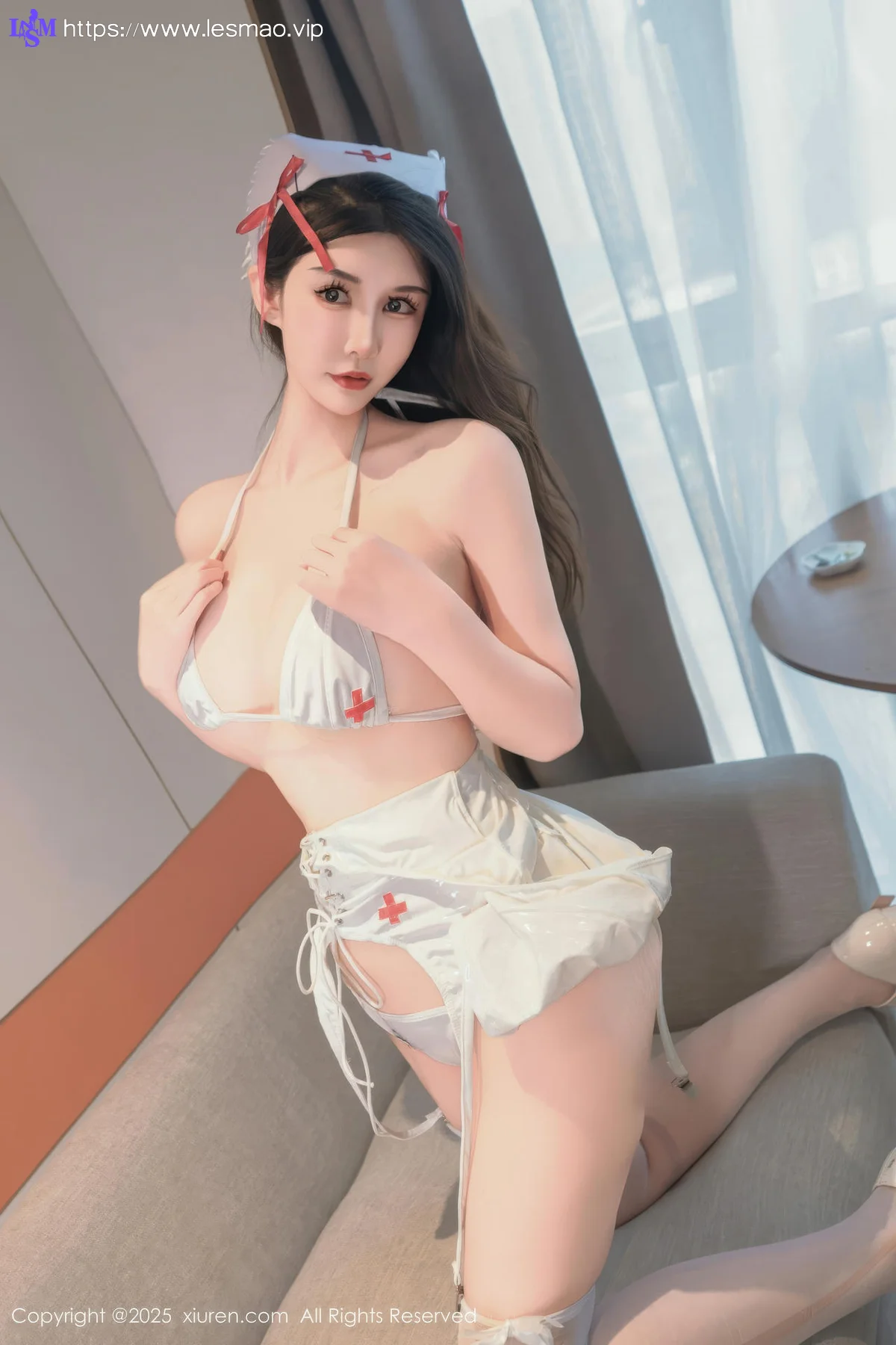 XiuRen 秀人 No.10565 袁圆 黑色情趣内衣 - 7