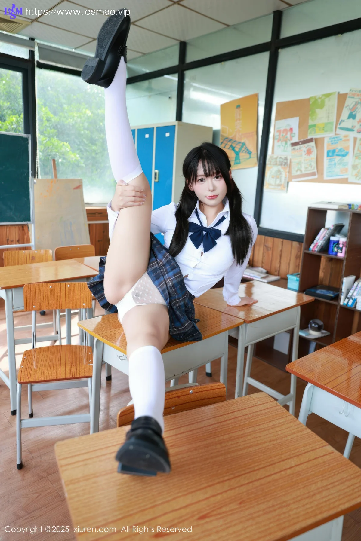 XiuRen 秀人 No.10602 水泽 JK制服白色丝袜 - 8