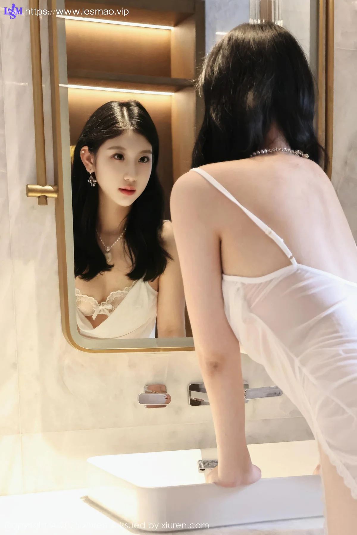 XiuRen 秀人 No.10609 小芭乐 白色睡裙白色丝袜 - 7