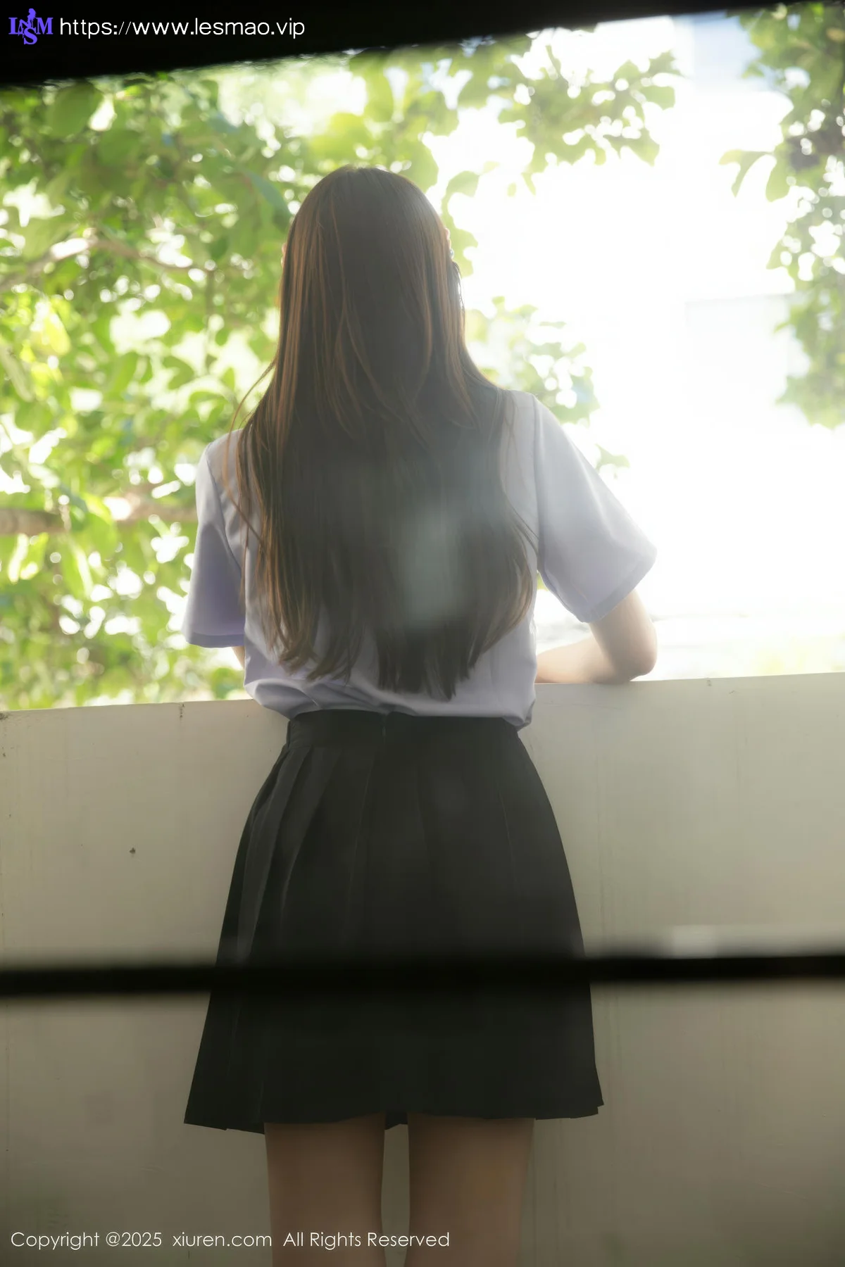 XiuRen 秀人 No.10622 悦兮 蓝色衬衣黑色短裙 - 3
