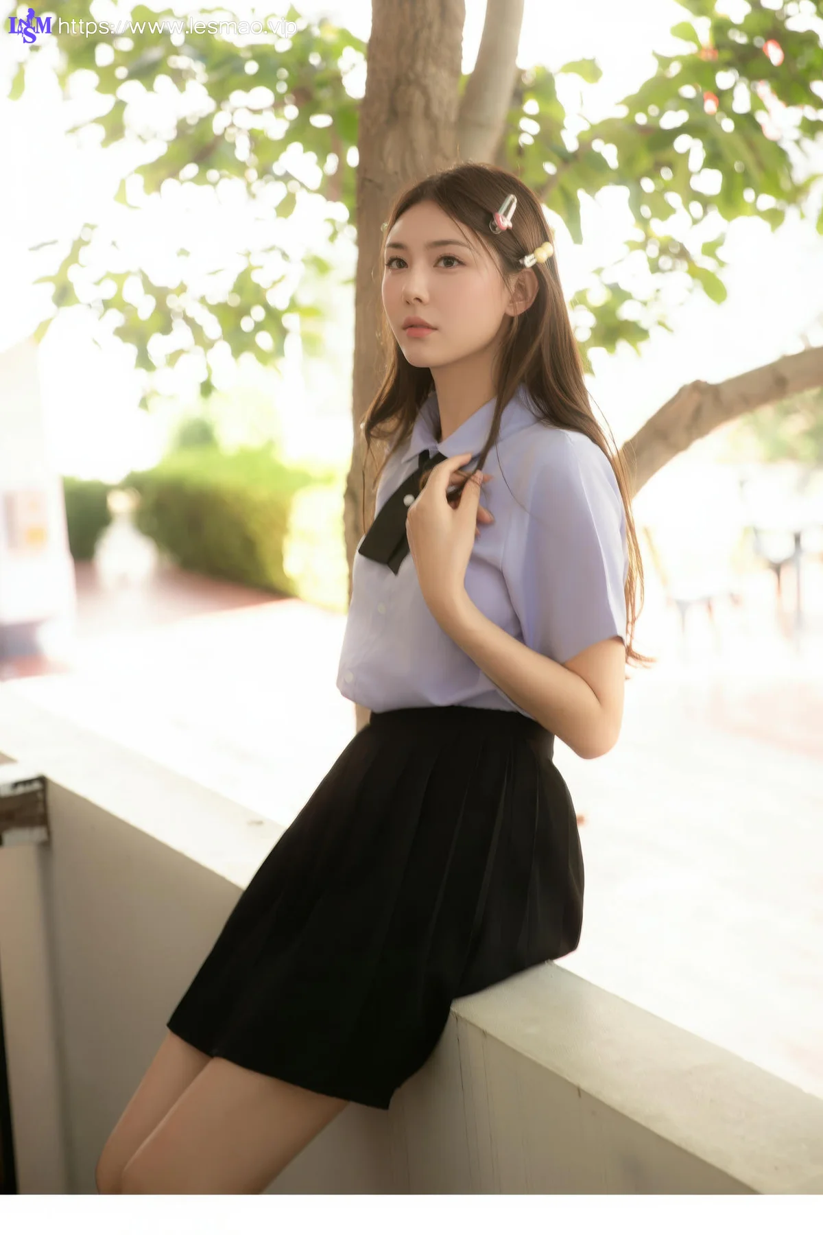 XiuRen 秀人 No.10622 悦兮 蓝色衬衣黑色短裙 - 7