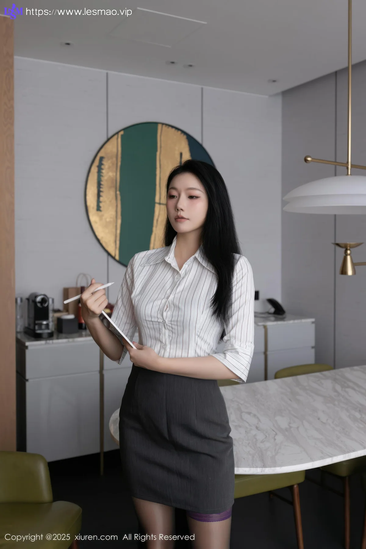XiuRen 秀人 No.10623 安然anran OL服饰魅惑黑丝 - 2