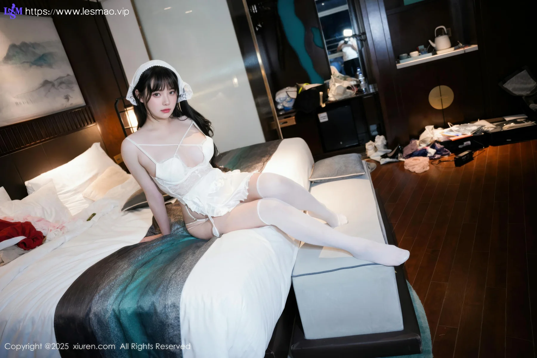 XiuRen 秀人 No.10631 软情 白色女仆装扮 - 5