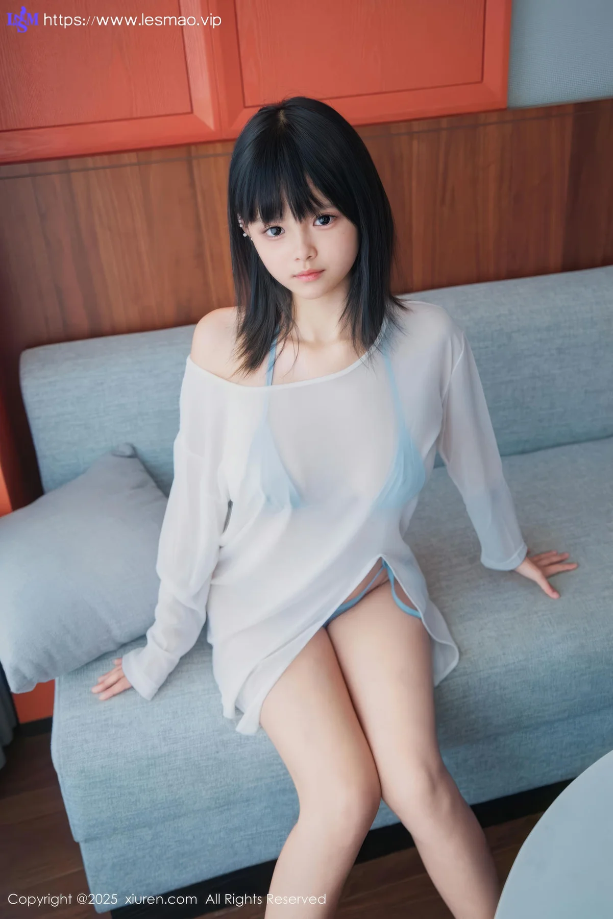 XiuRen 秀人 No.10651 小泠 首套写真蓝色比基尼 - 9
