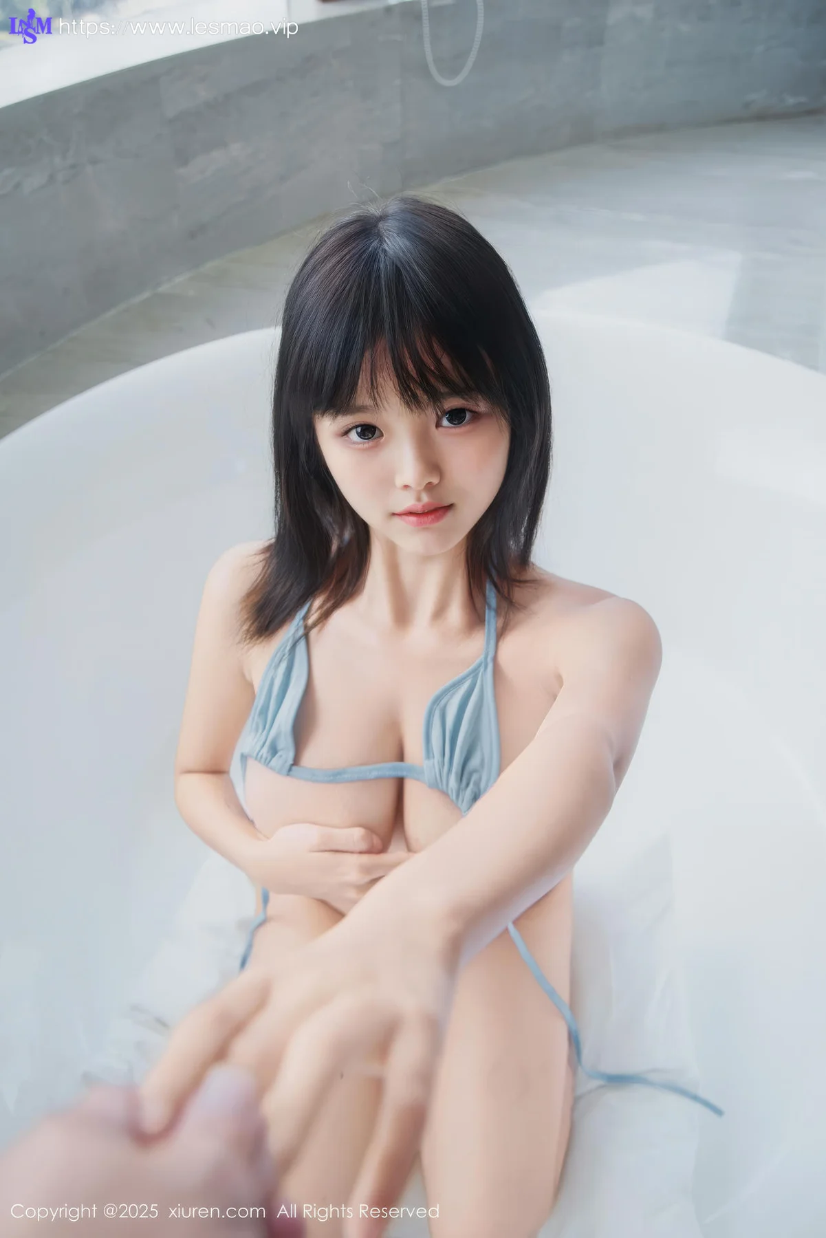 XiuRen 秀人 No.10651 小泠 首套写真蓝色比基尼 - 10