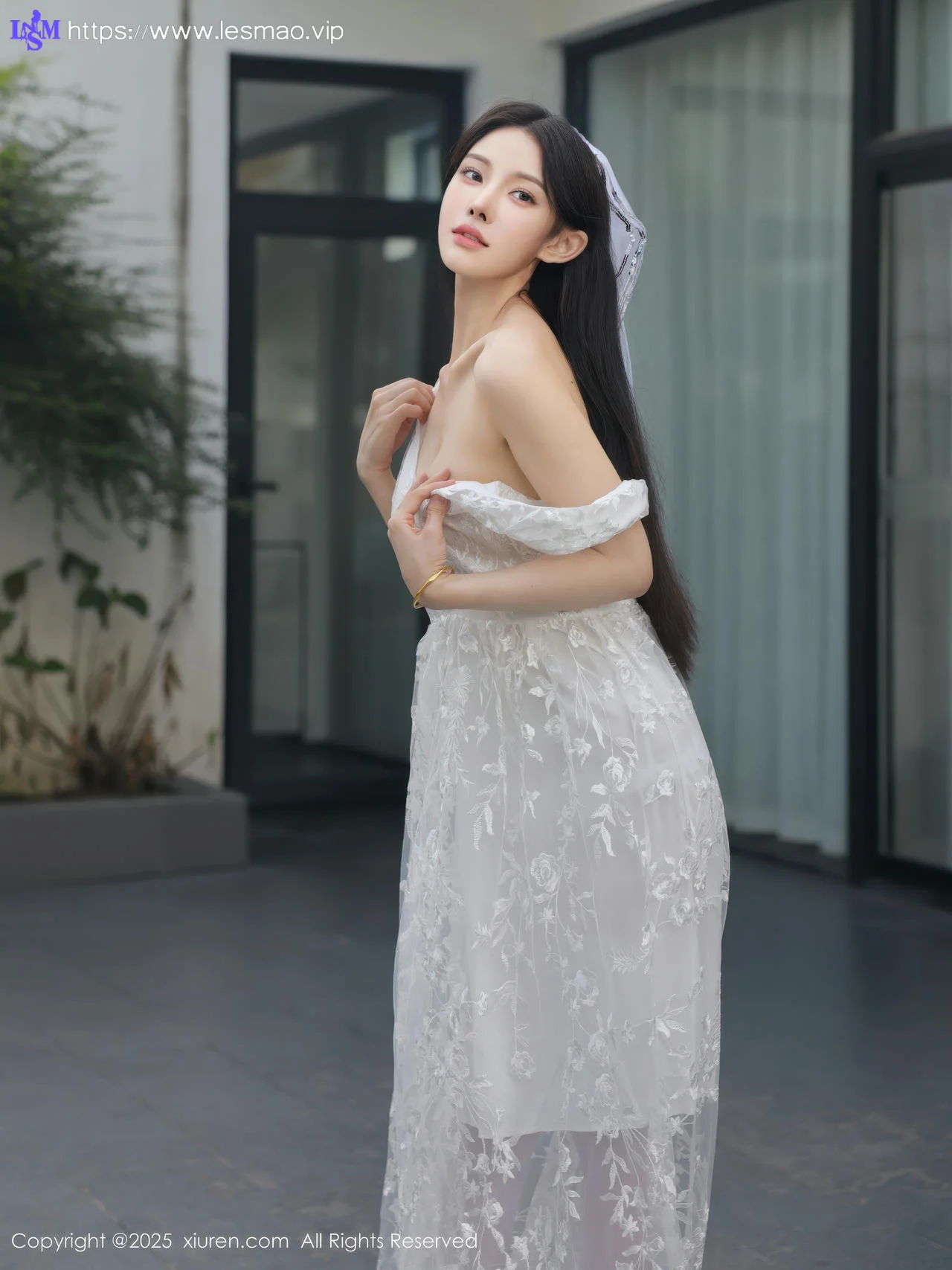 XiuRen 秀人 No.10661 梨霜儿 白色婚纱诱人白色丝袜 - 10