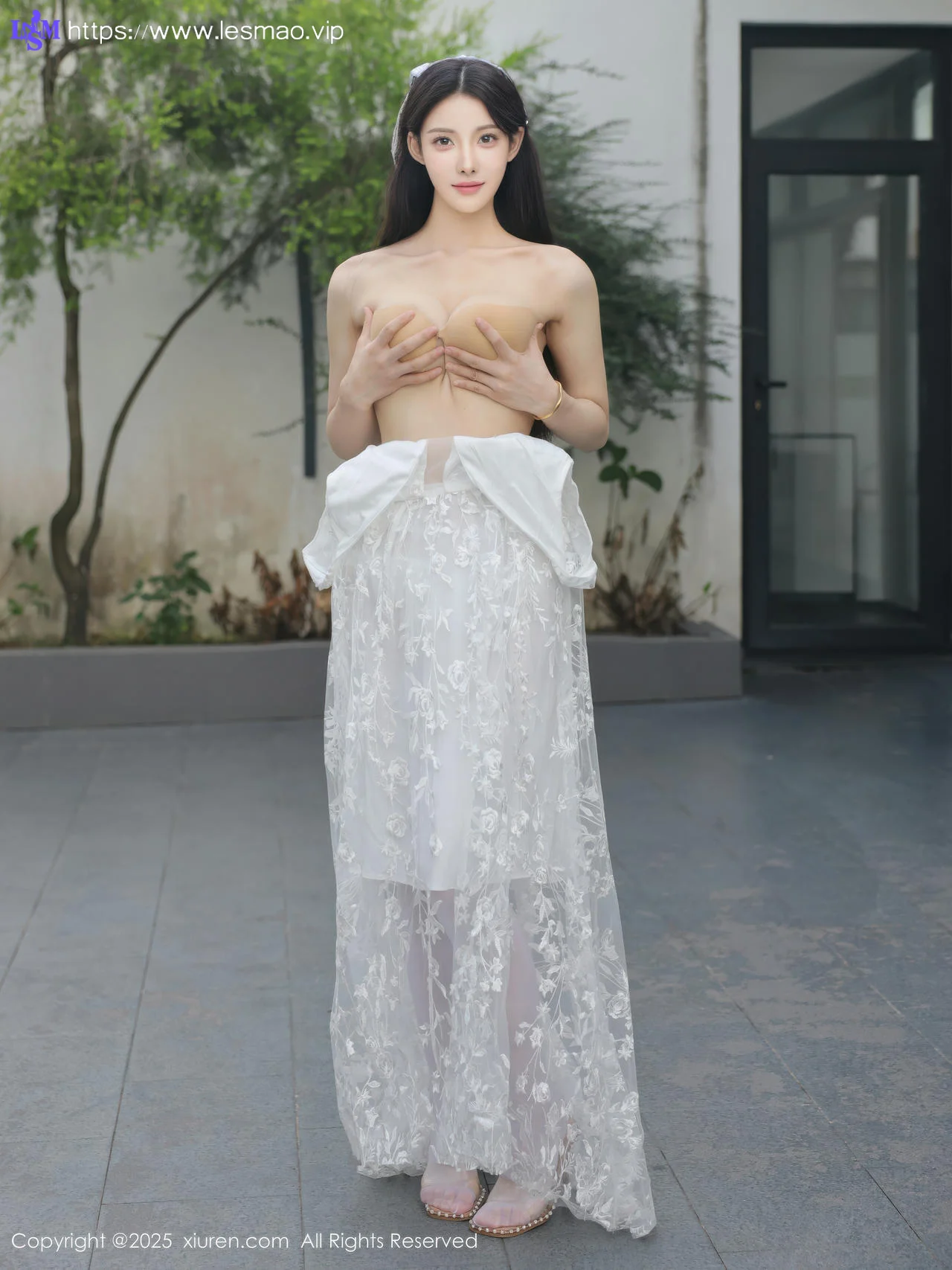 XiuRen 秀人 No.10661 梨霜儿 白色婚纱诱人白色丝袜 - 4