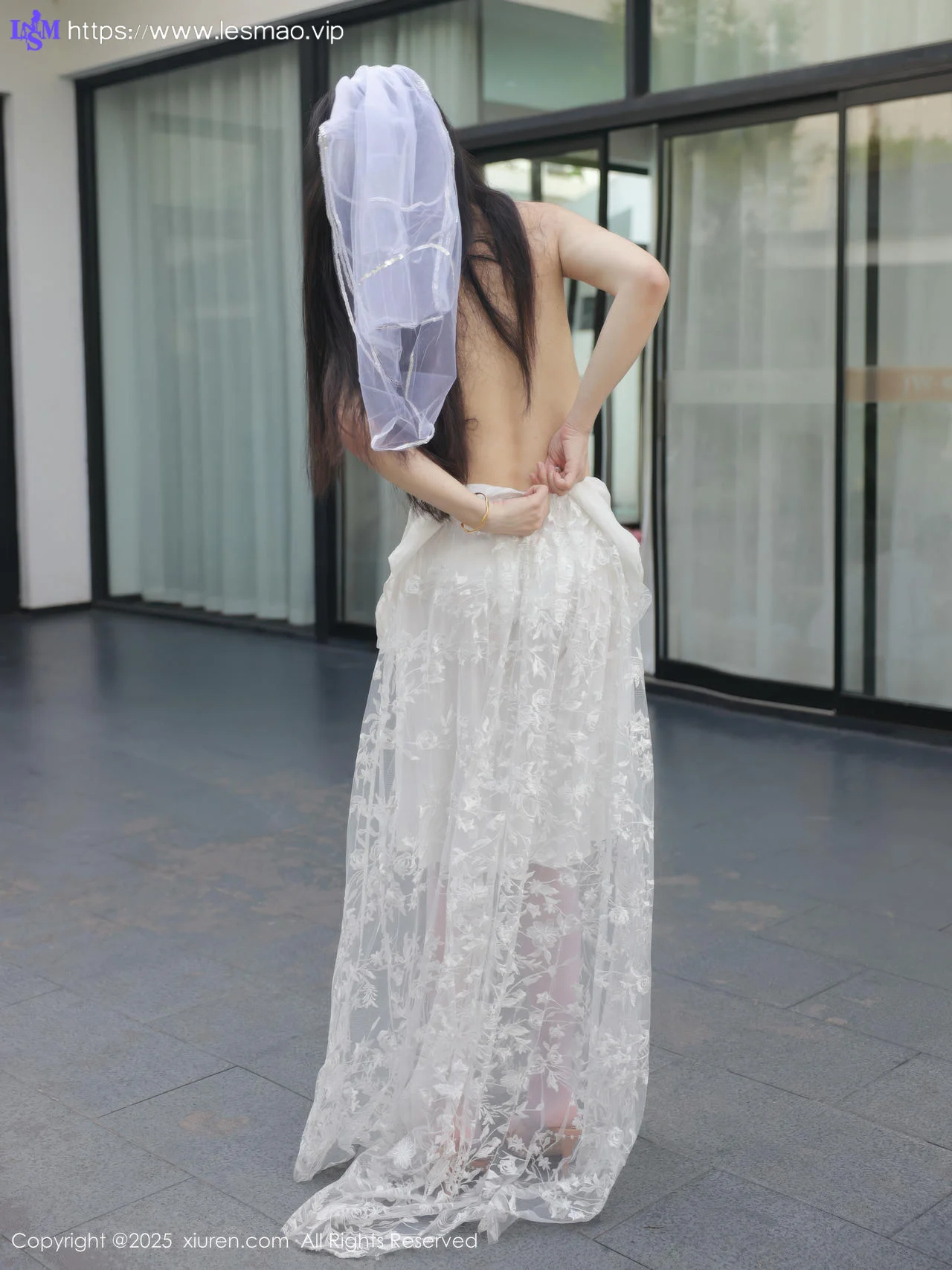XiuRen 秀人 No.10661 梨霜儿 白色婚纱诱人白色丝袜 - 6