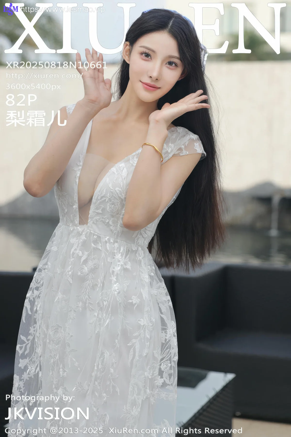 XiuRen 秀人 No.10661 梨霜儿 白色婚纱诱人白色丝袜 - 3