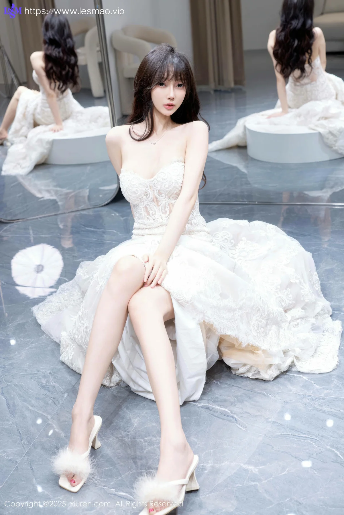 XiuRen 秀人 No.10663 玥儿玥er 性感白色婚纱 - 3
