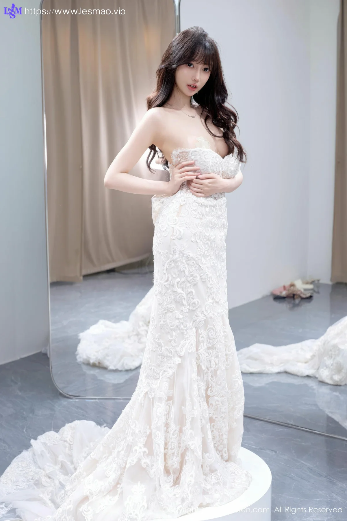XiuRen 秀人 No.10663 玥儿玥er 性感白色婚纱 - 5