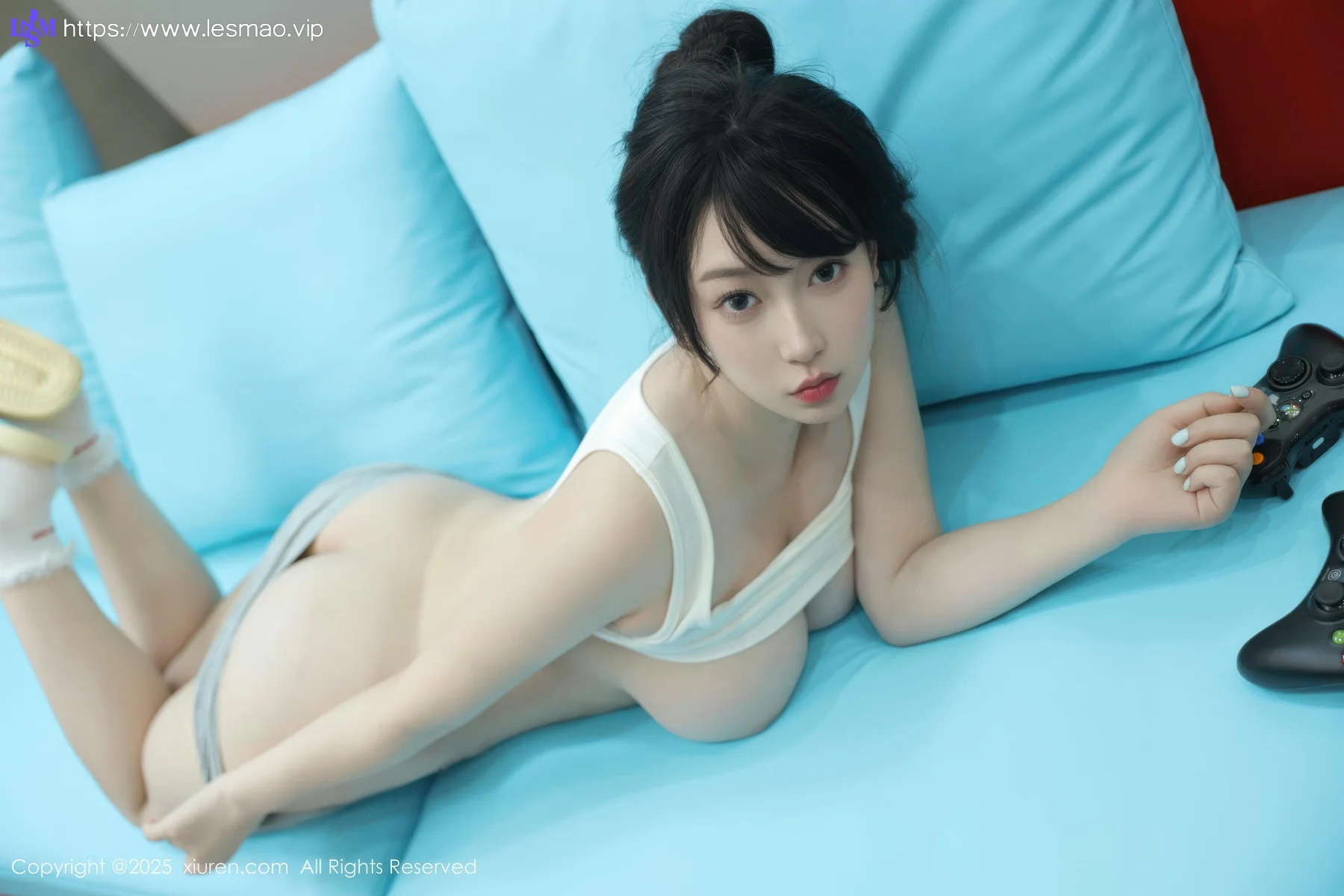 XiuRen 秀人 No.10676 李沁恩lrene 白色T恤居家服 - 8