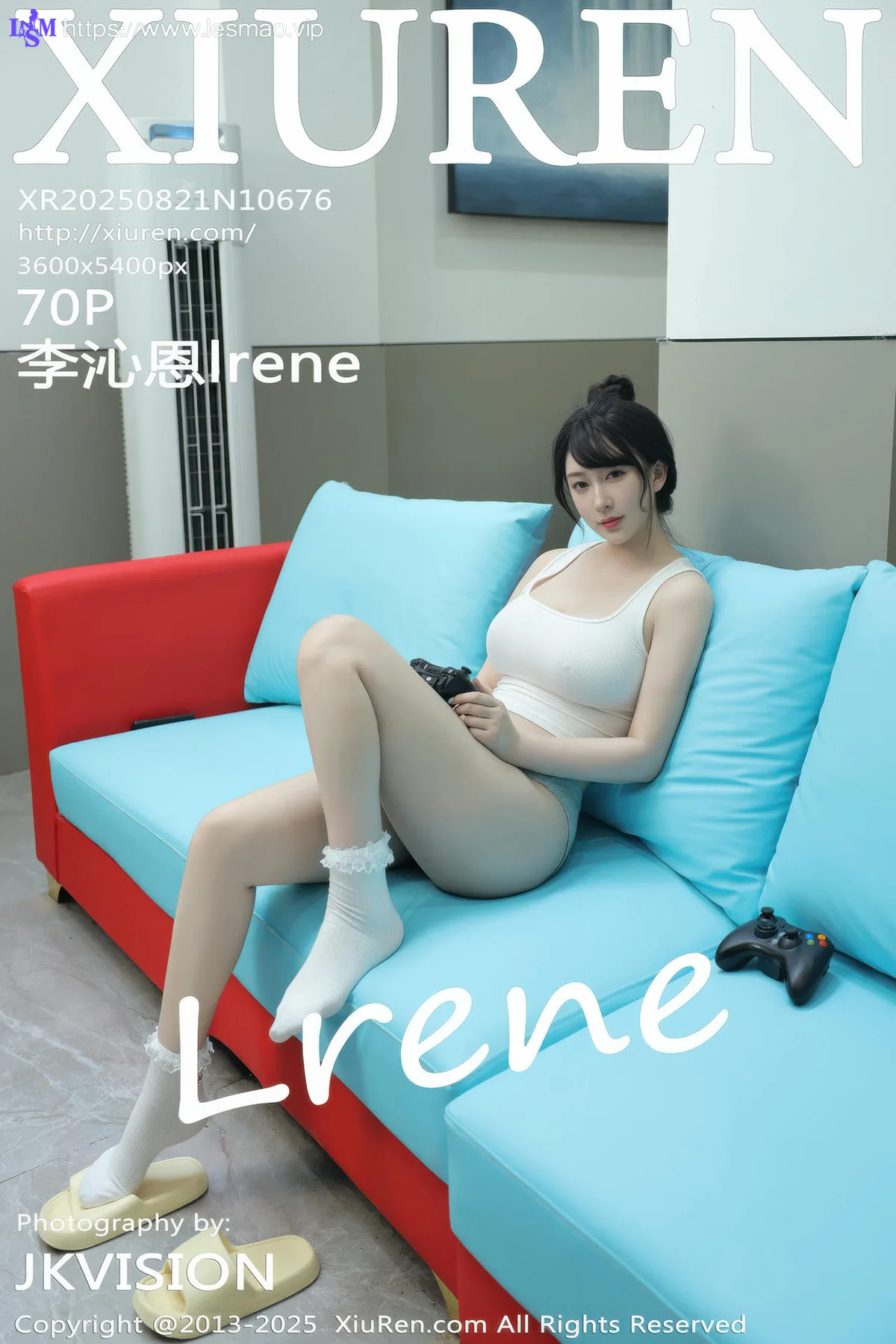 XiuRen 秀人 No.10676 李沁恩lrene 白色T恤居家服 - 1