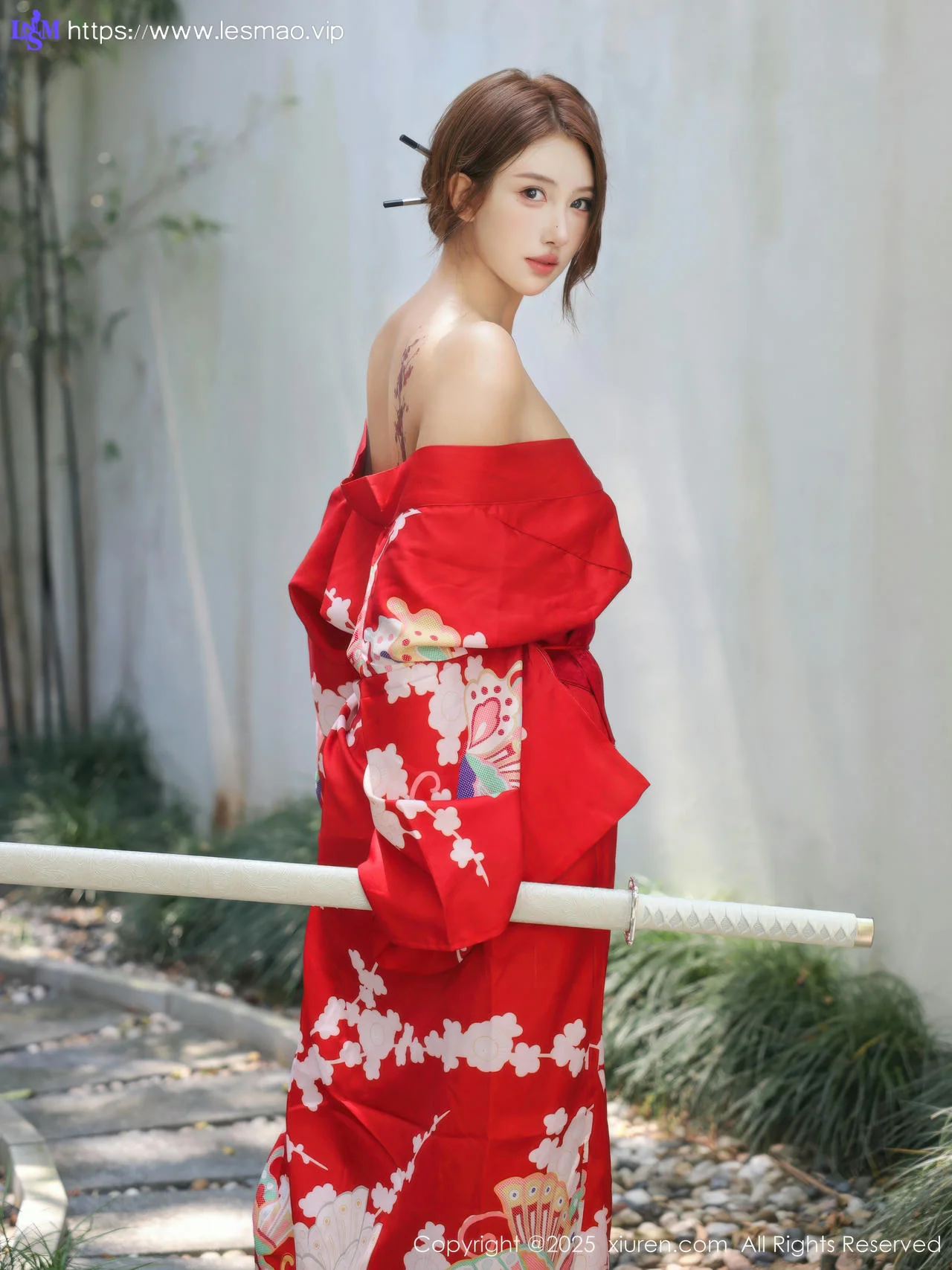 XiuRen 秀人 No.10683 金允希Yuki 性感红色和服 - 9