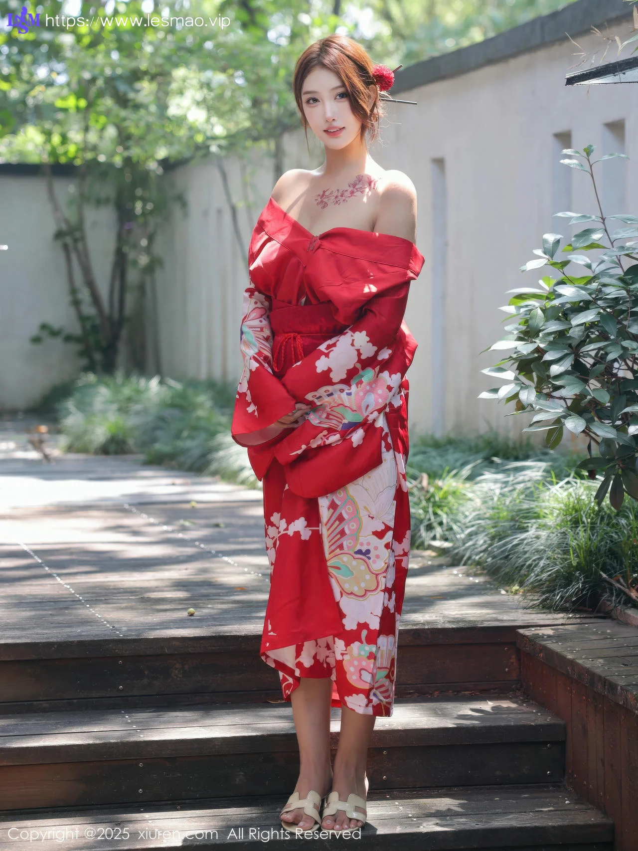 XiuRen 秀人 No.10683 金允希Yuki 性感红色和服 - 1