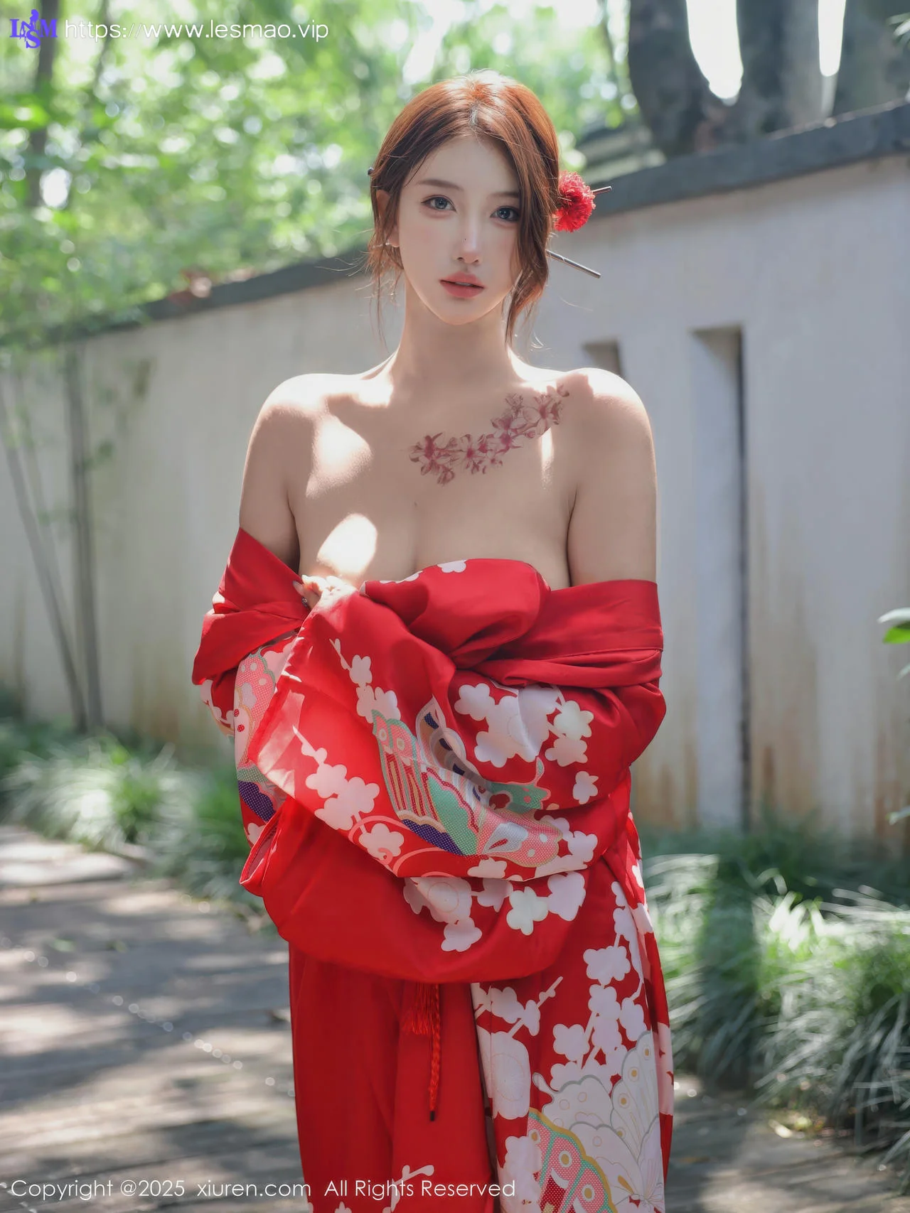 XiuRen 秀人 No.10683 金允希Yuki 性感红色和服 - 9