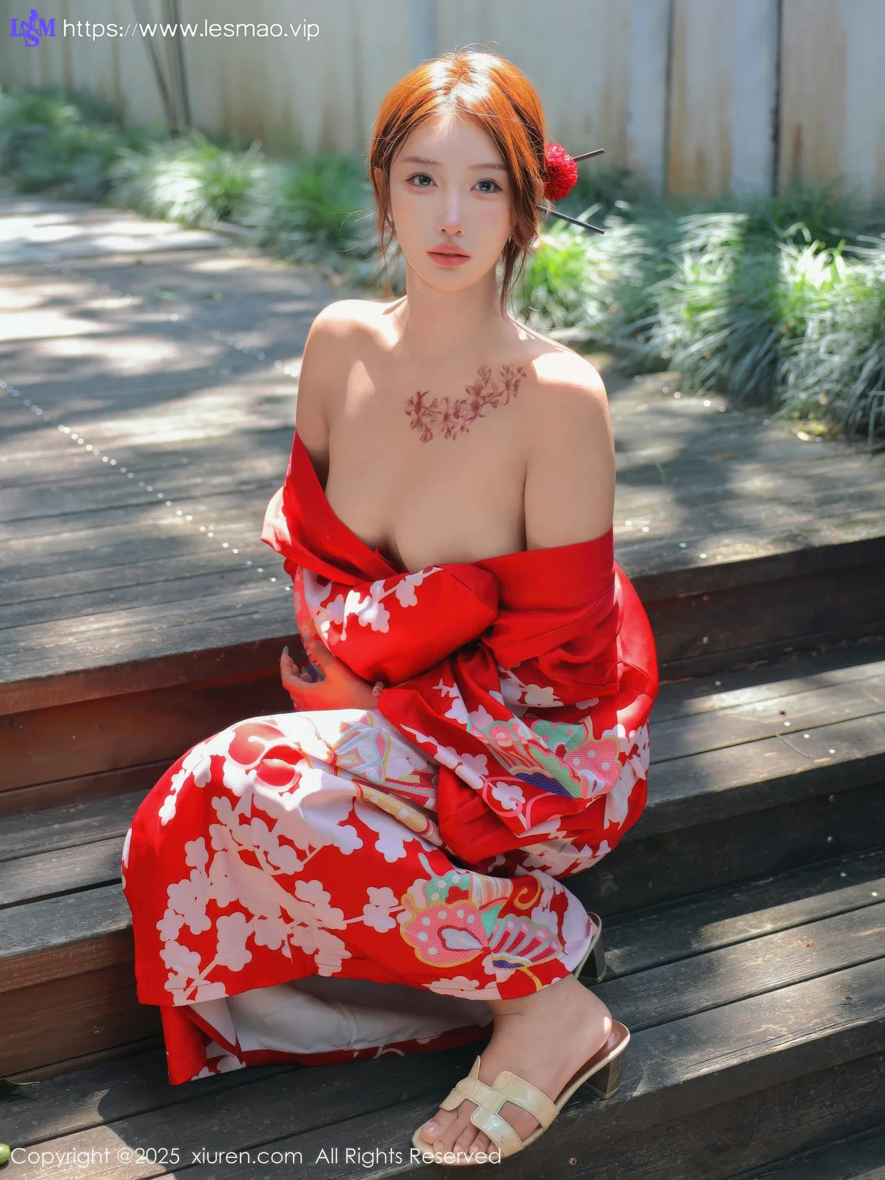 XiuRen 秀人 No.10683 金允希Yuki 性感红色和服 - 4