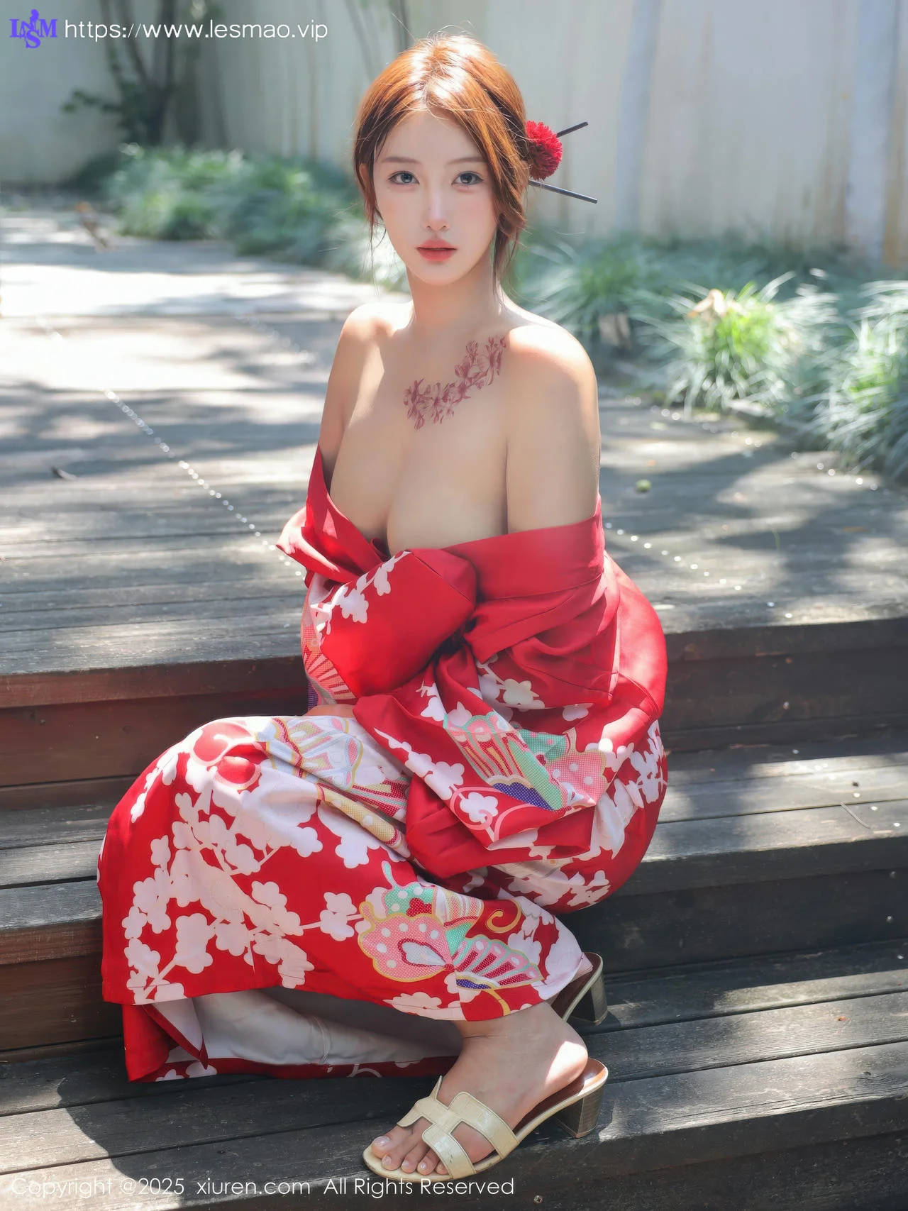 XiuRen 秀人 No.10683 金允希Yuki 性感红色和服 - 5