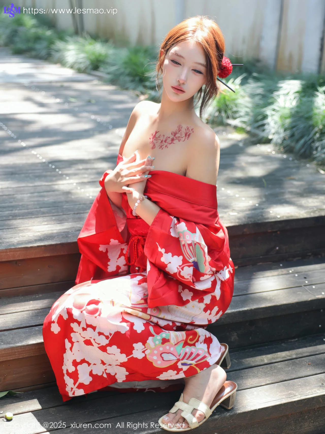 XiuRen 秀人 No.10683 金允希Yuki 性感红色和服 - 6
