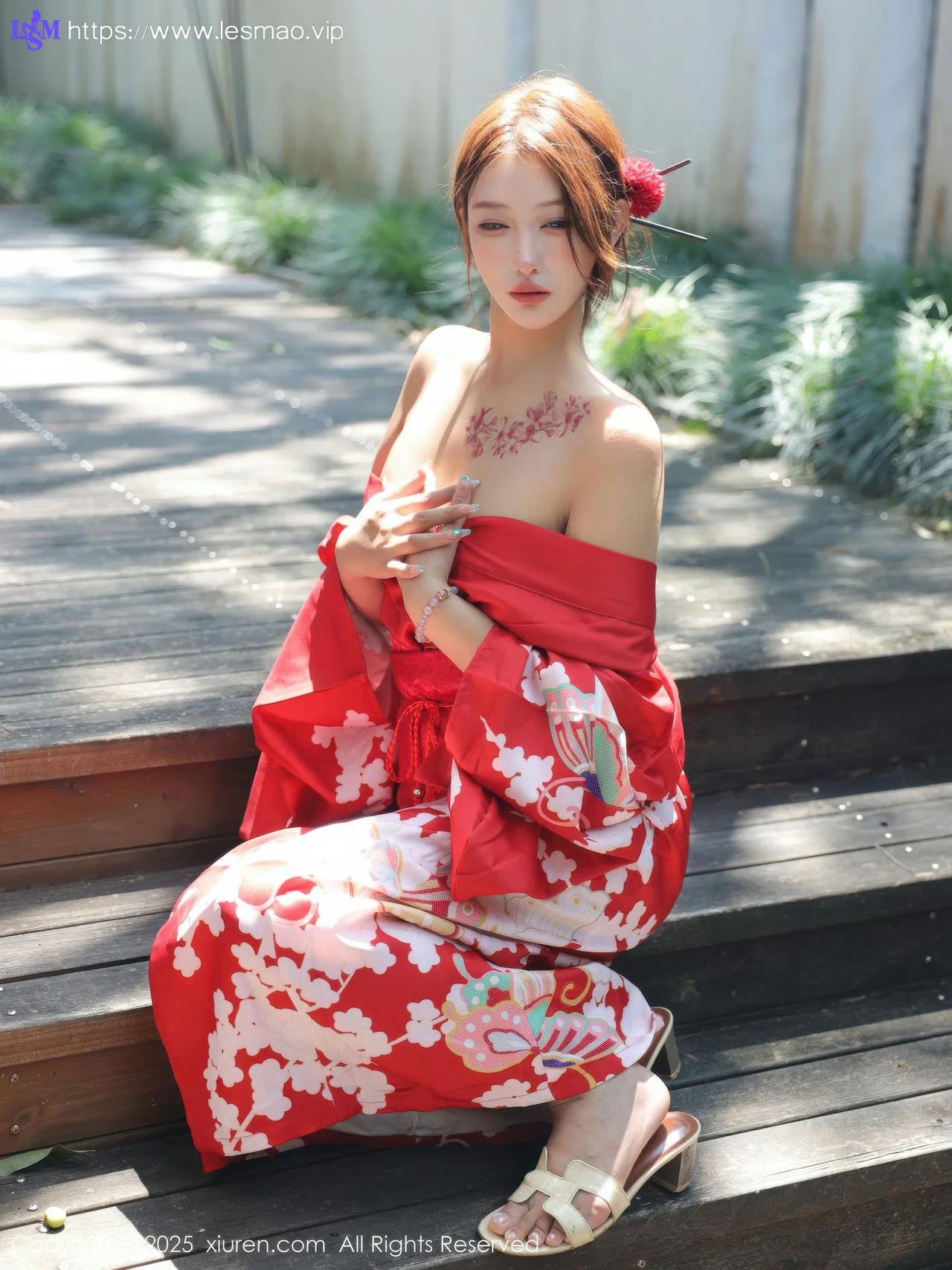 XiuRen 秀人 No.10683 金允希Yuki 性感红色和服 - 7