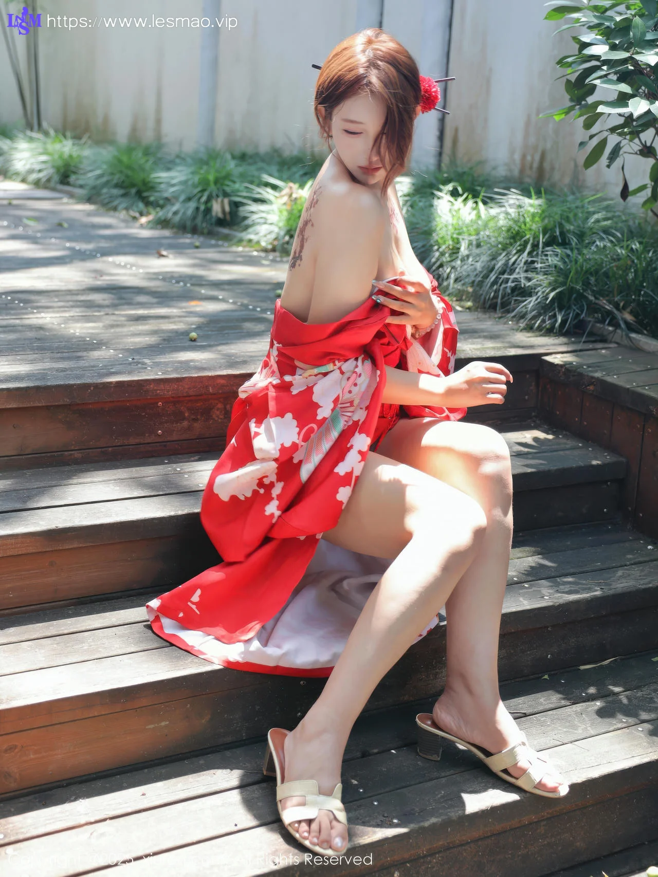 XiuRen 秀人 No.10683 金允希Yuki 性感红色和服 - 3