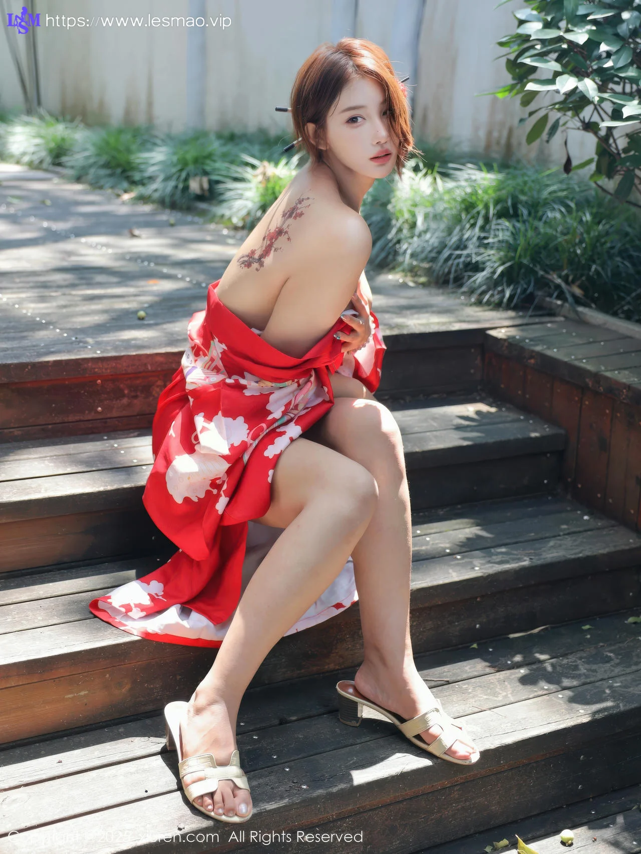 XiuRen 秀人 No.10683 金允希Yuki 性感红色和服 - 4